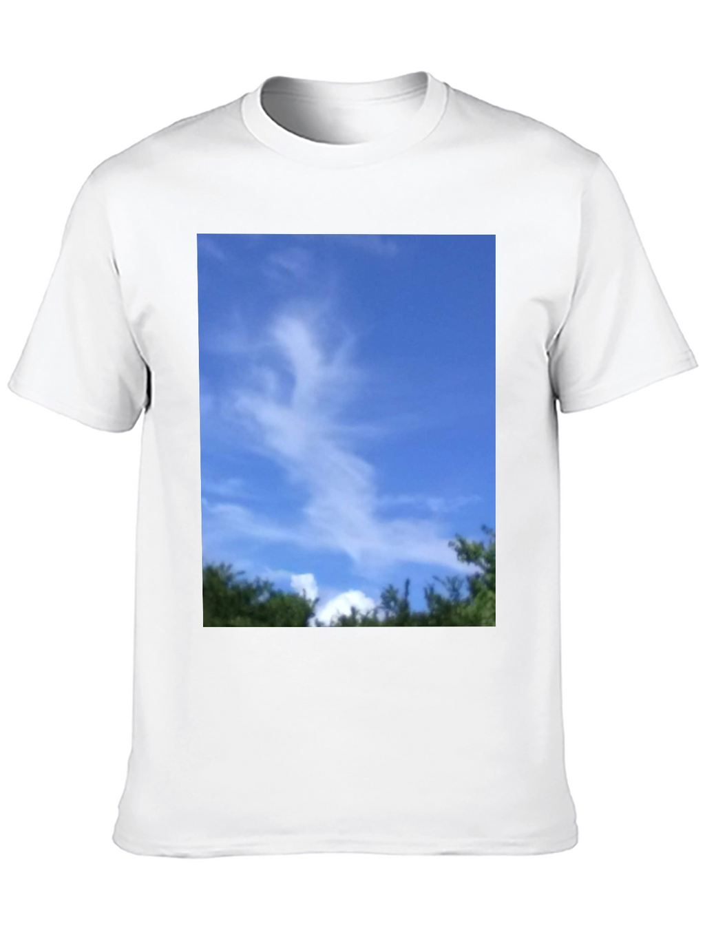 Sky Cloud Nature Graphic Tee - Black Unisex T-Shirt