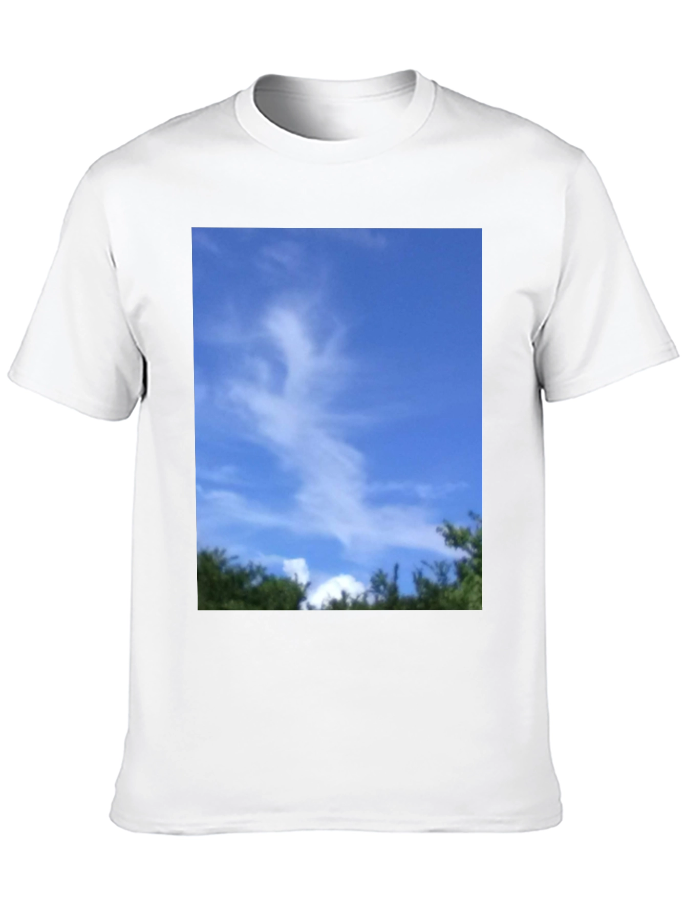 Sky Cloud Nature Graphic Tee - Black Unisex T-Shirt