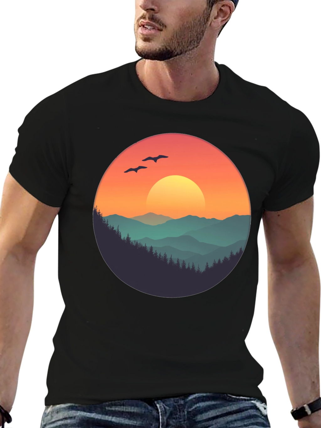 Sunset Mountain Graphic Tee