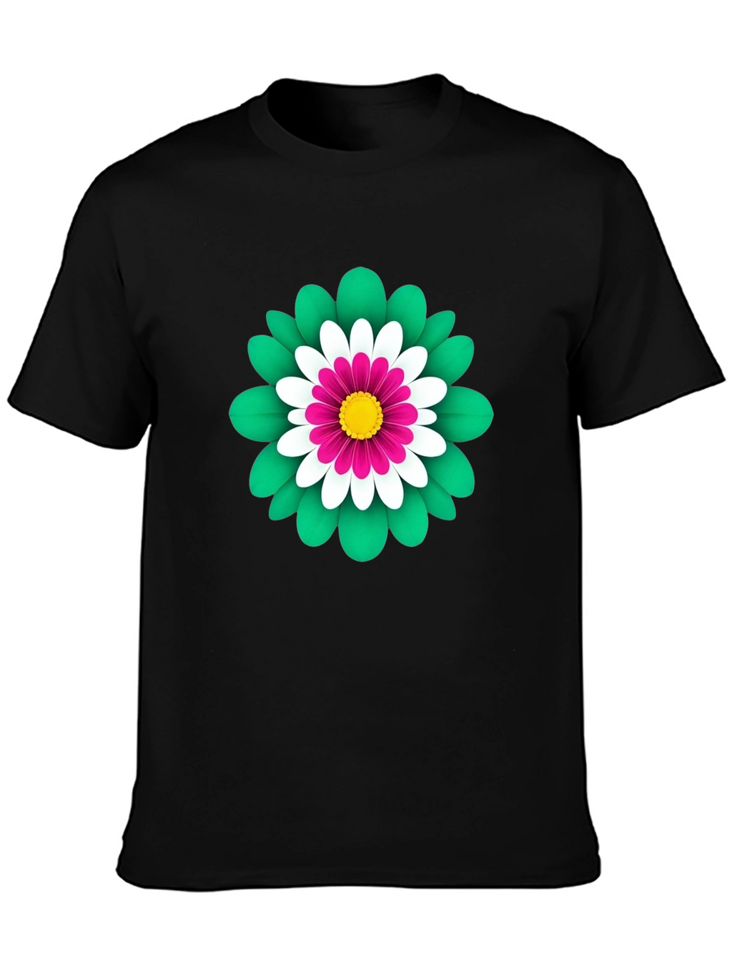 Floral Graphic Print Tee - Soft Cotton Blend
