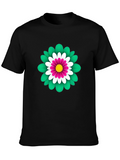 Floral Graphic Print Tee - Soft Cotton Blend