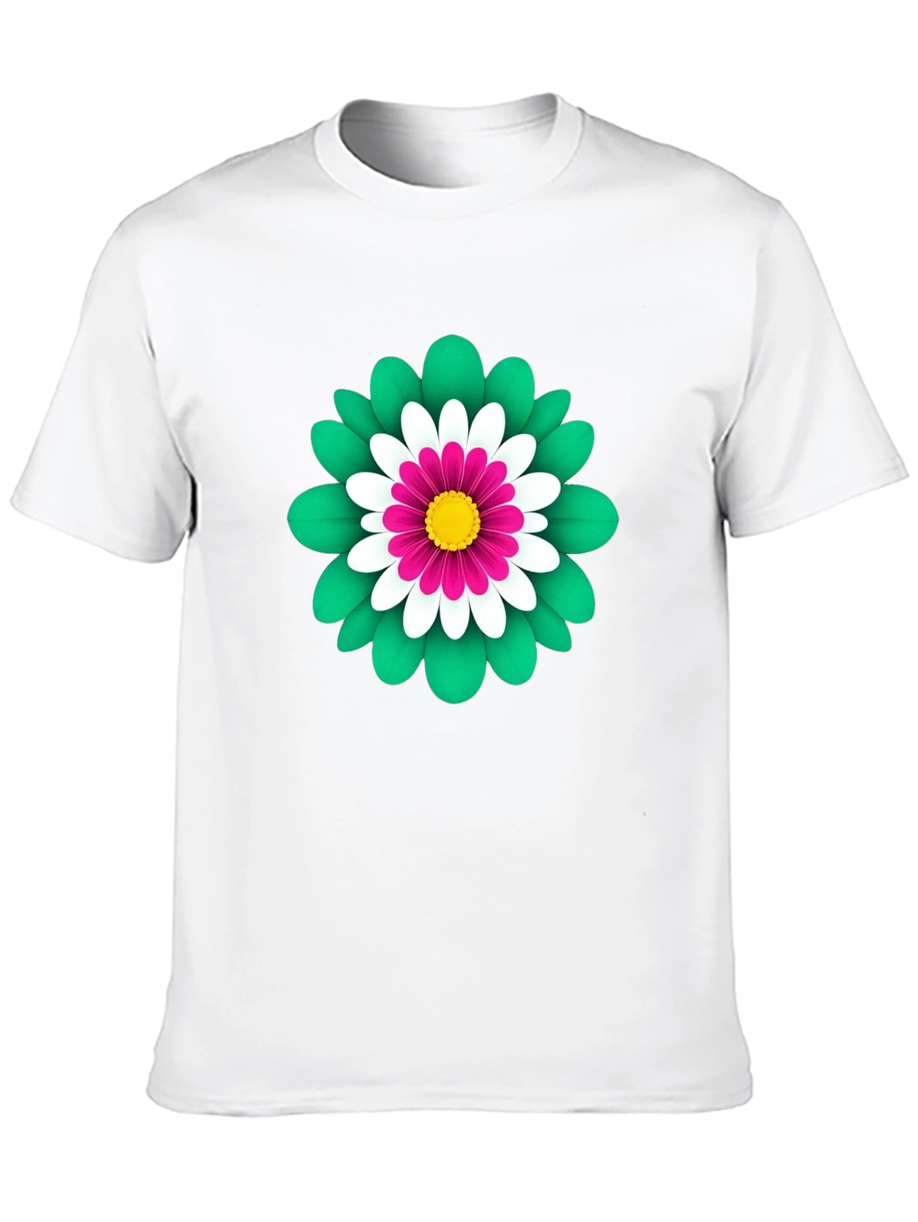 Floral Graphic Print Tee - Soft Cotton Blend