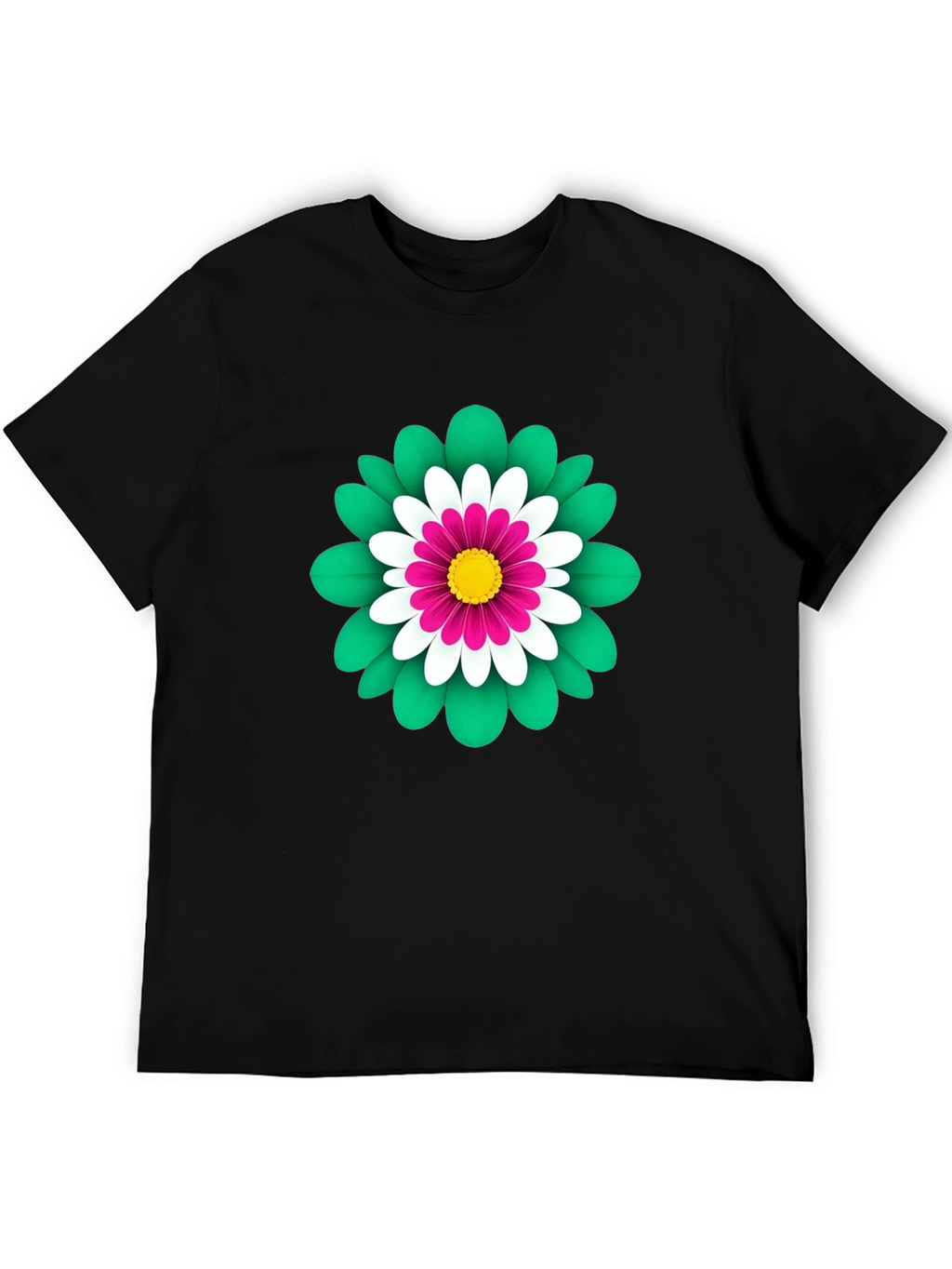 Floral Graphic Print Tee - Soft Cotton Blend