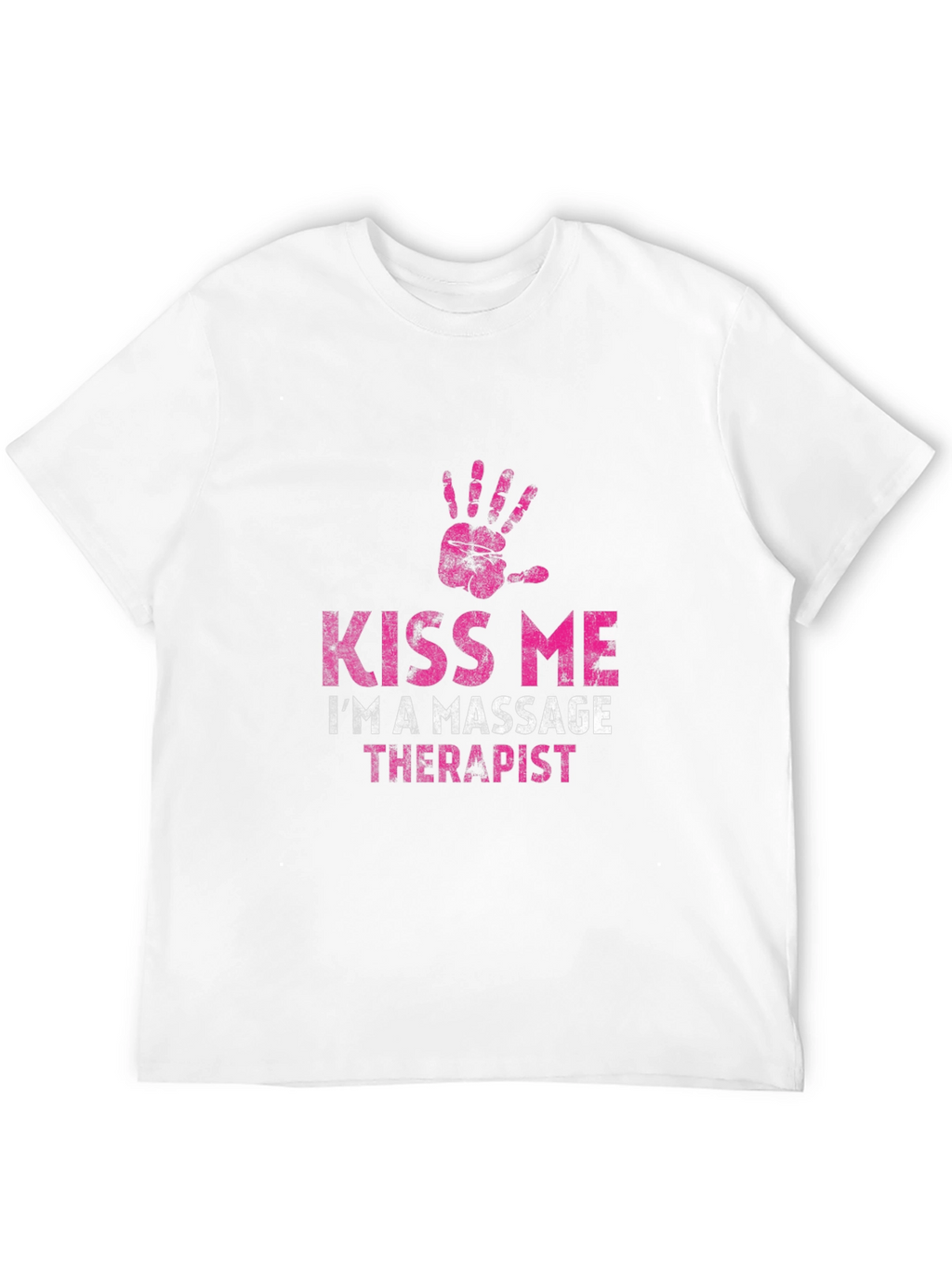 Kiss Me Im a Massage Therapist Black T-Shirt