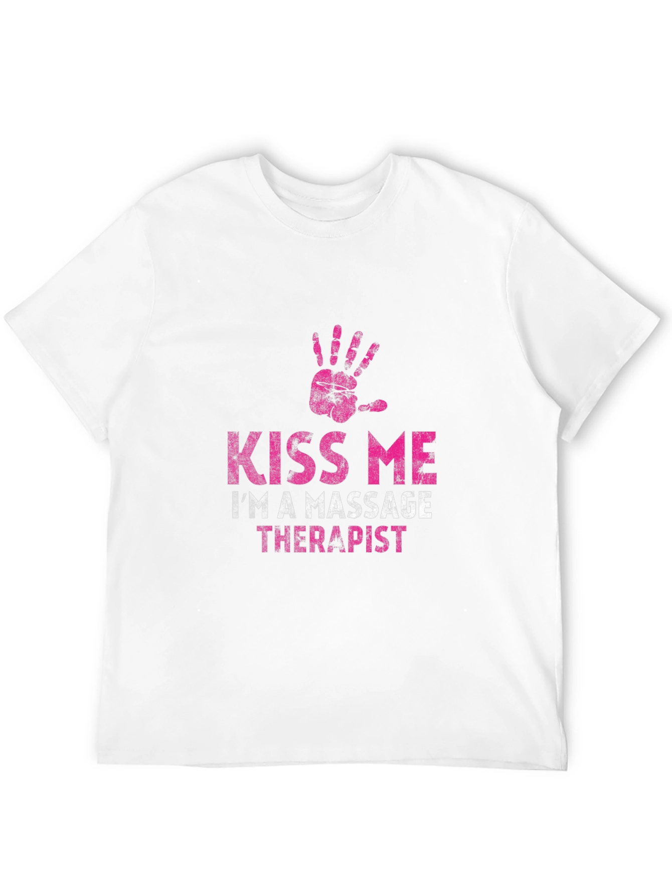 Kiss Me Im a Massage Therapist Black T-Shirt