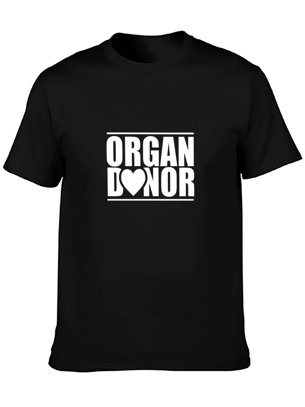 Organ Donor Heart Graphic Black T-Shirt