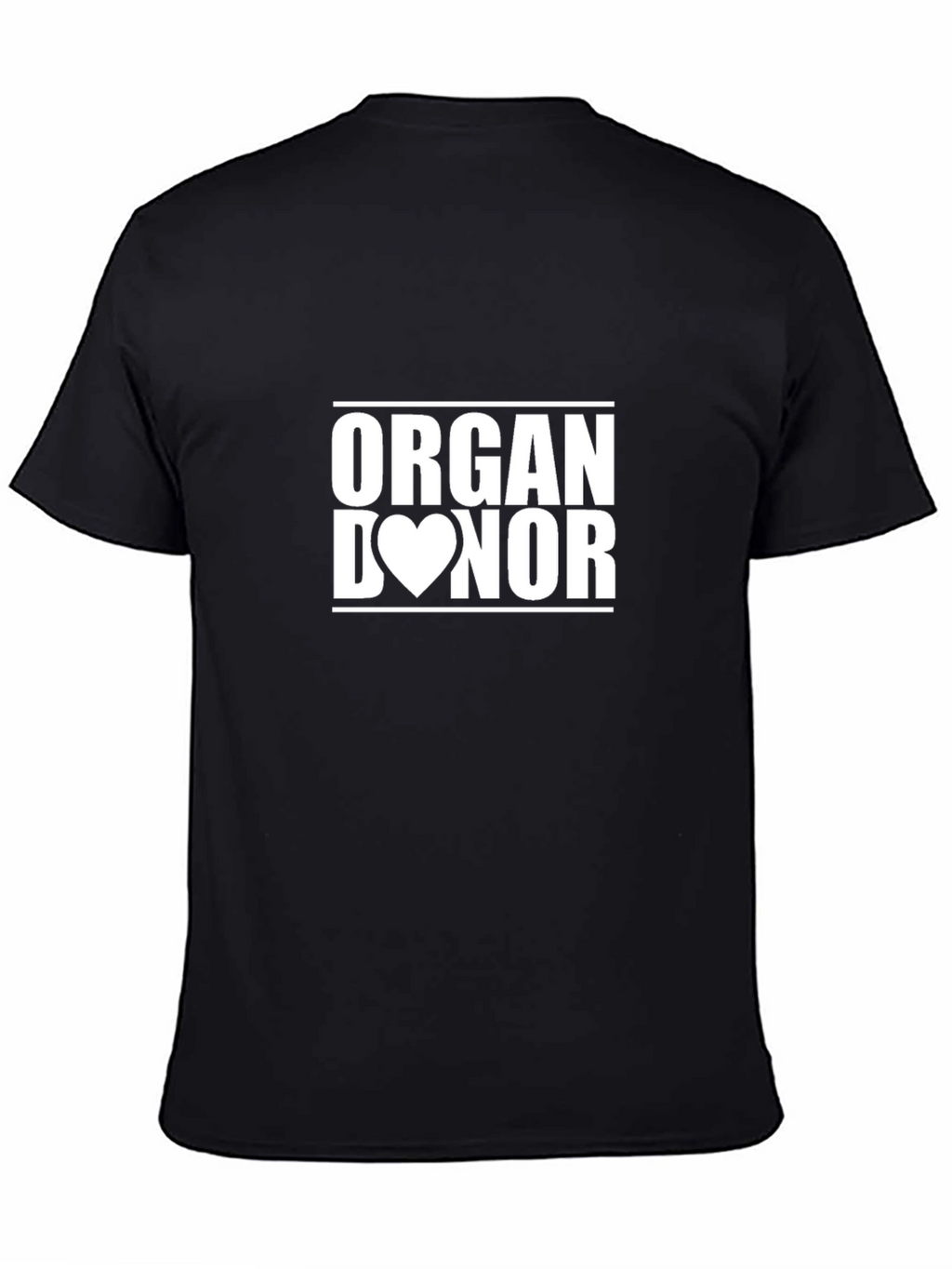 Organ Donor Heart Graphic Black T-Shirt