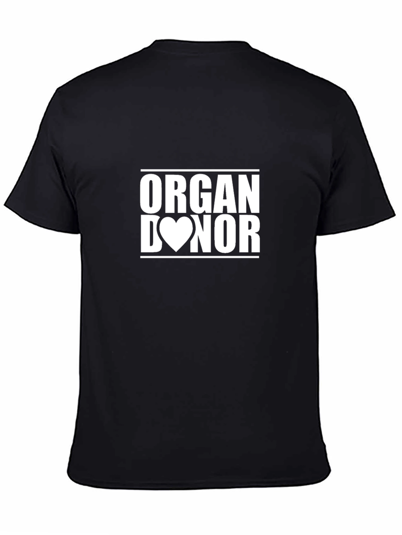 Organ Donor Heart Graphic Black T-Shirt