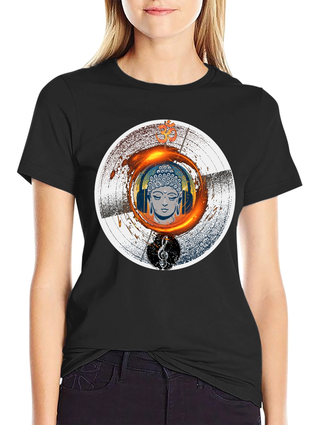 Buddha Music T-Shirt - Meditation Zen Graphic Tee