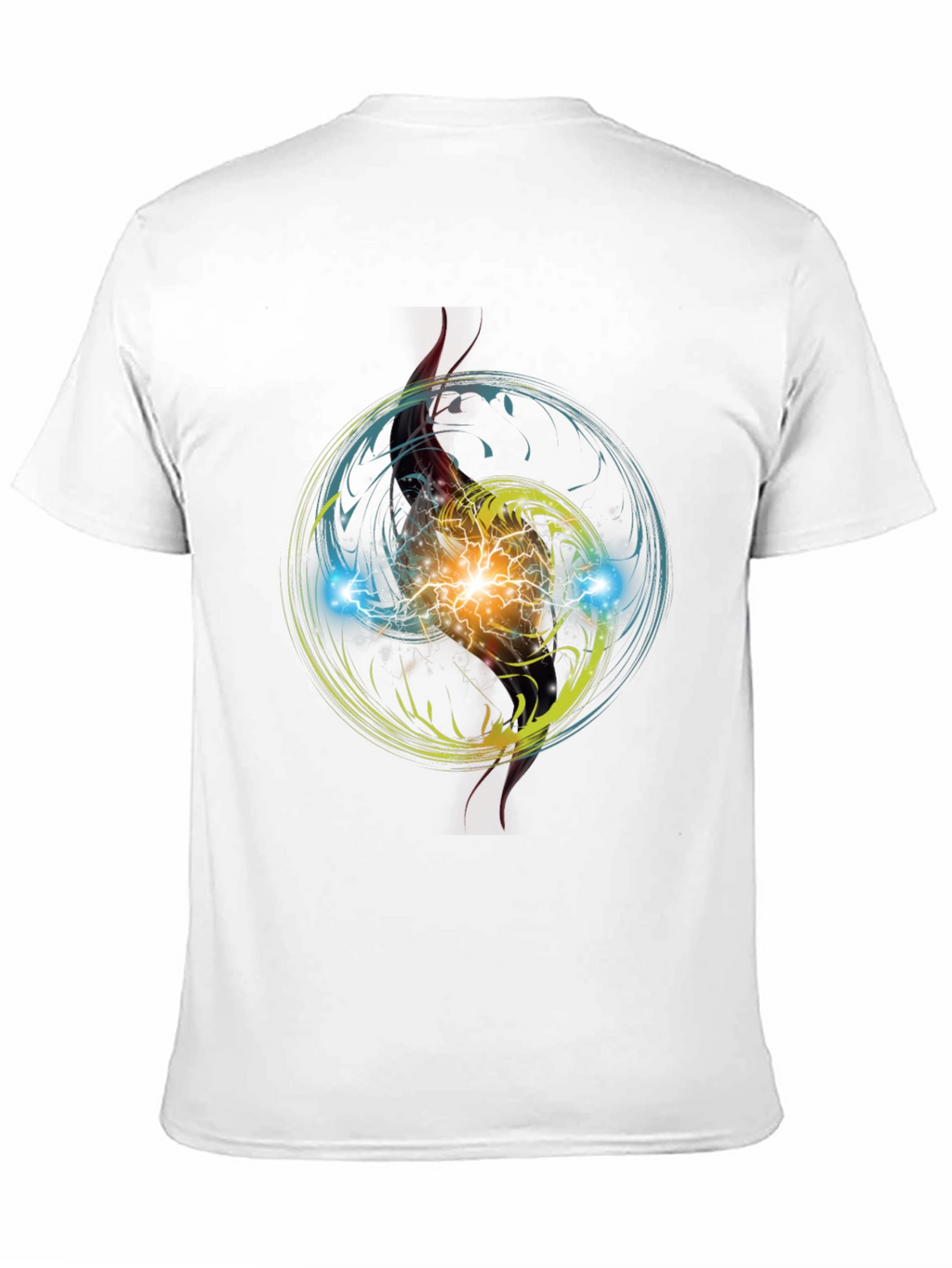 Electric Burst Graphic Tee - Stylish Black T-Shirt
