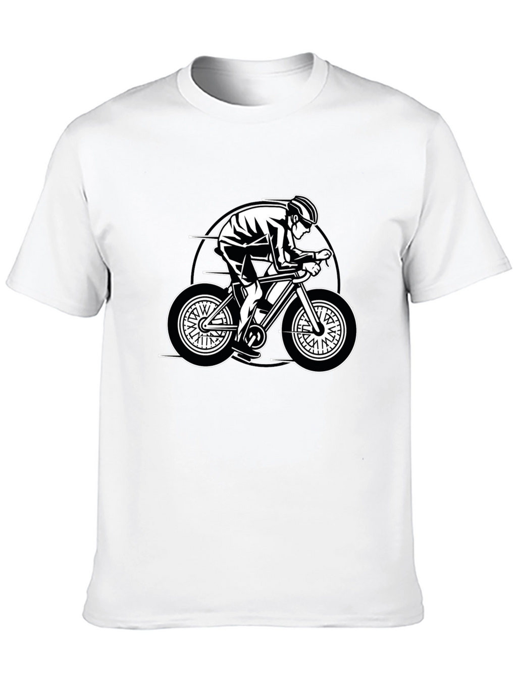 Cycling Graphic Tee - Black Casual Fit