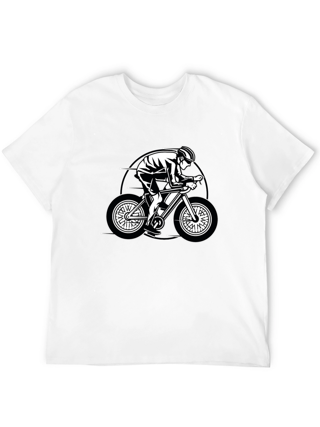 Cycling Graphic Tee - Black Casual Fit