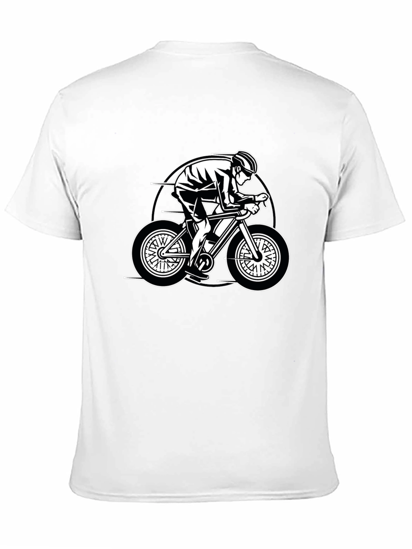 Cycling Graphic Tee - Black Casual Fit
