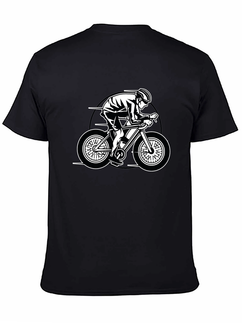 Cycling Graphic Tee - Black Casual Fit
