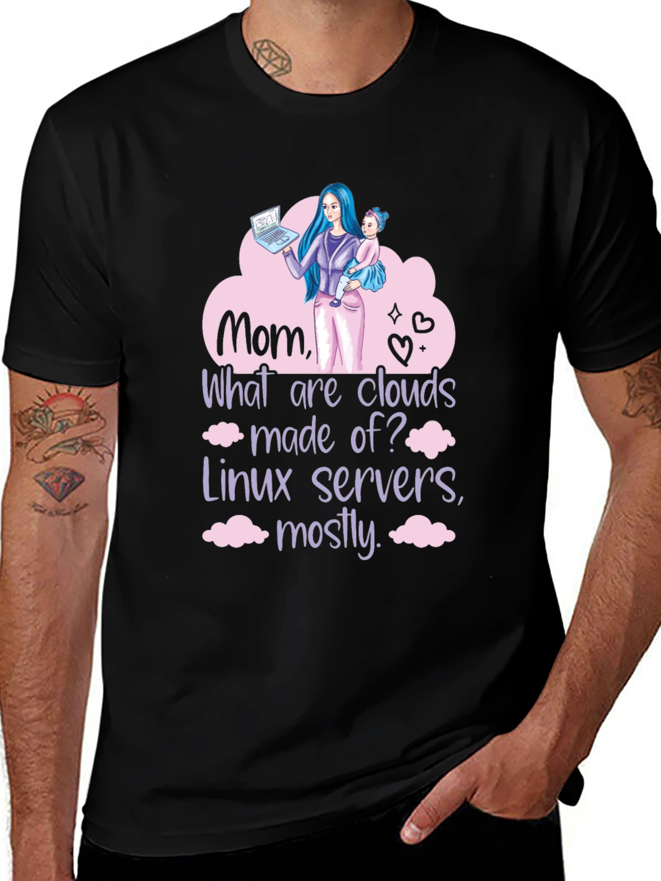 Mom Linux Cloud Server T-Shirt
