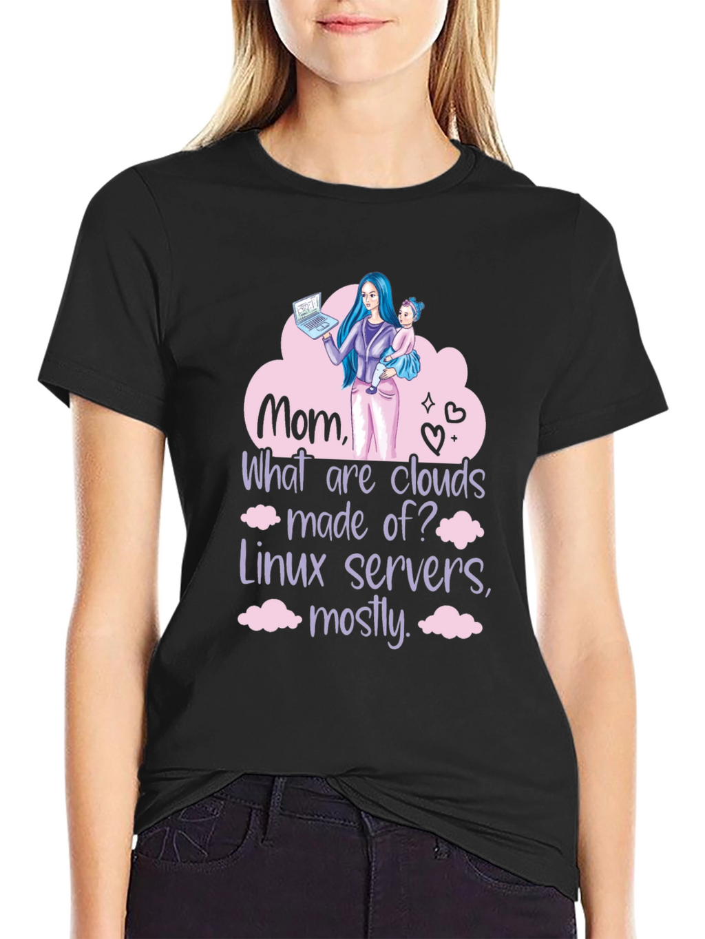 Mom Linux Cloud Server T-Shirt