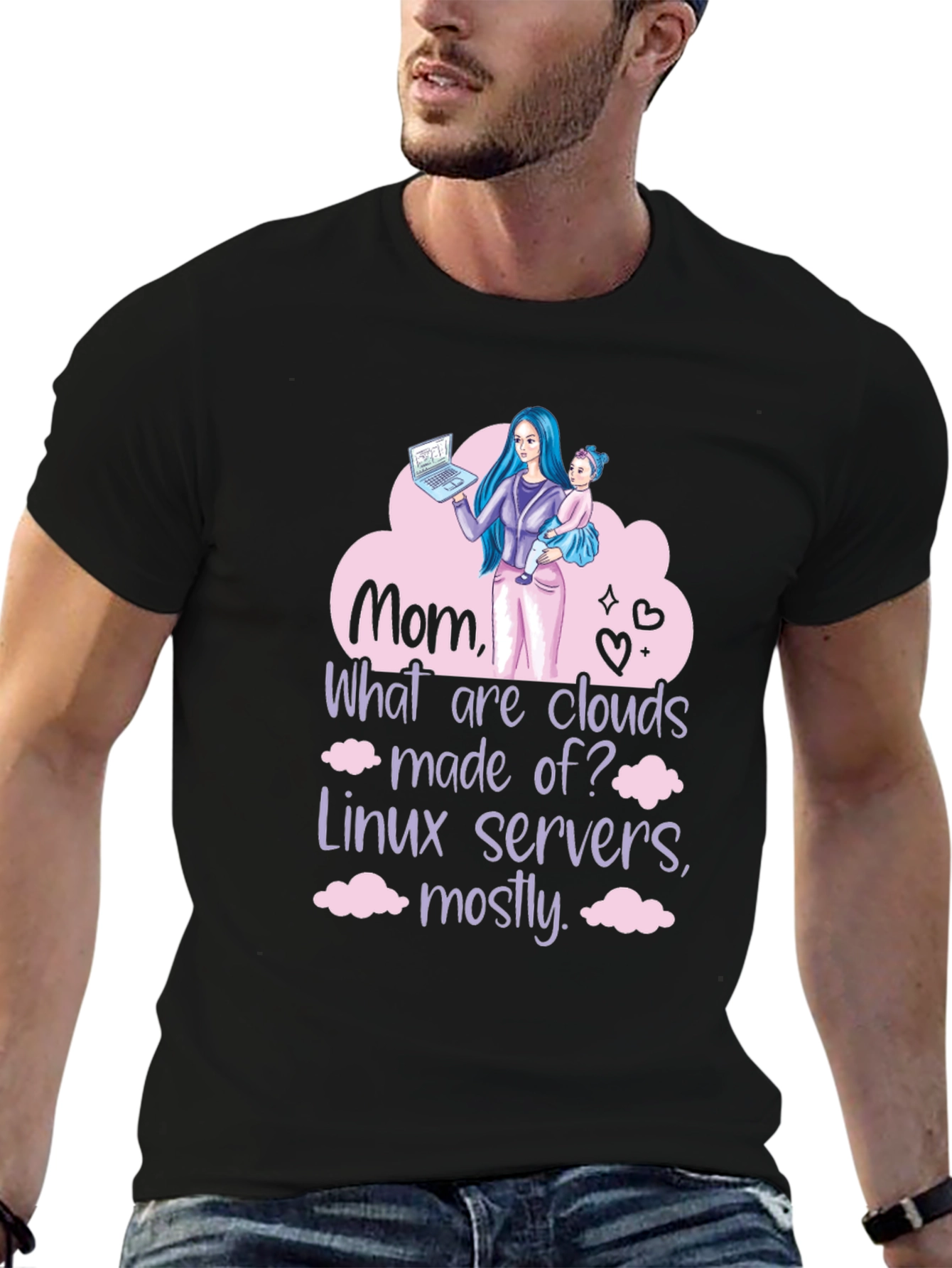 Mom Linux Cloud Server T-Shirt