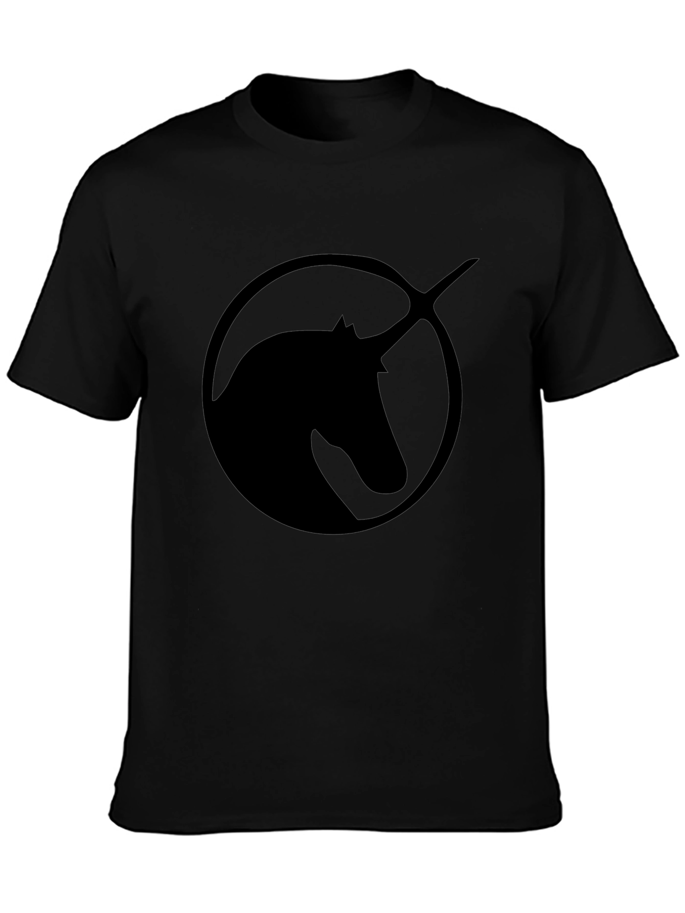 Unicorn Silhouette Graphic Tee - Black