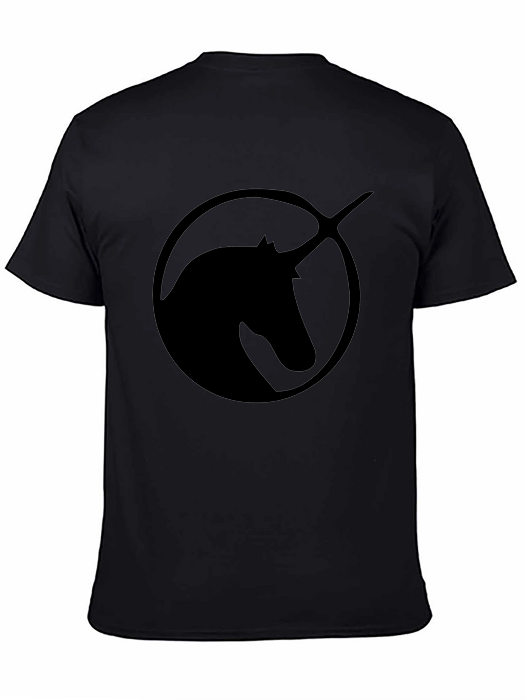 Unicorn Silhouette Graphic Tee - Black