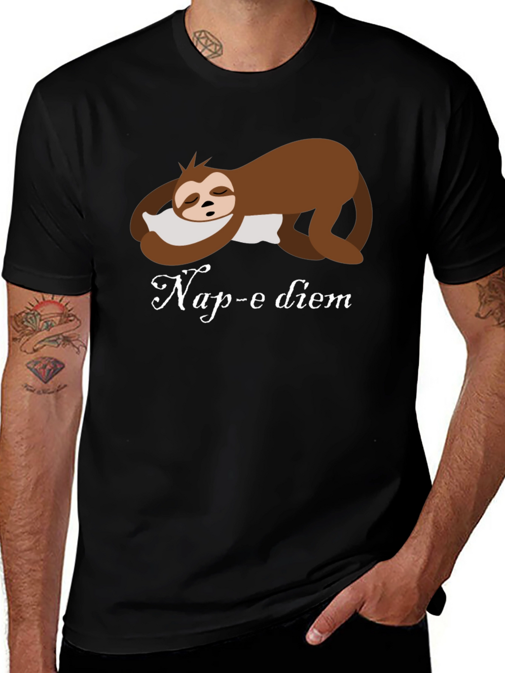 Nap-e Diem Sloth T-Shirt - Funny Sleepy Design