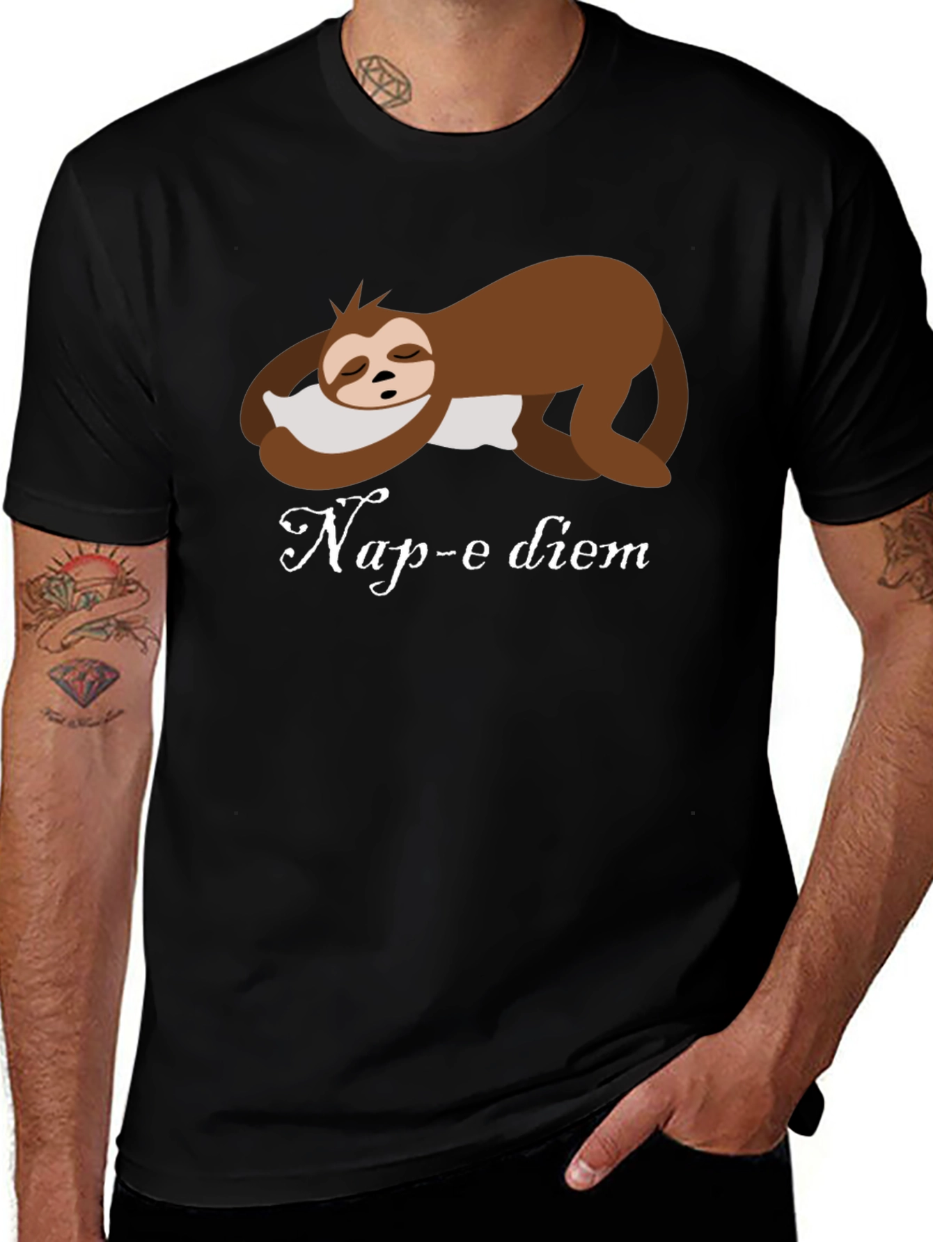 Nap-e Diem Sloth T-Shirt - Funny Sleepy Design