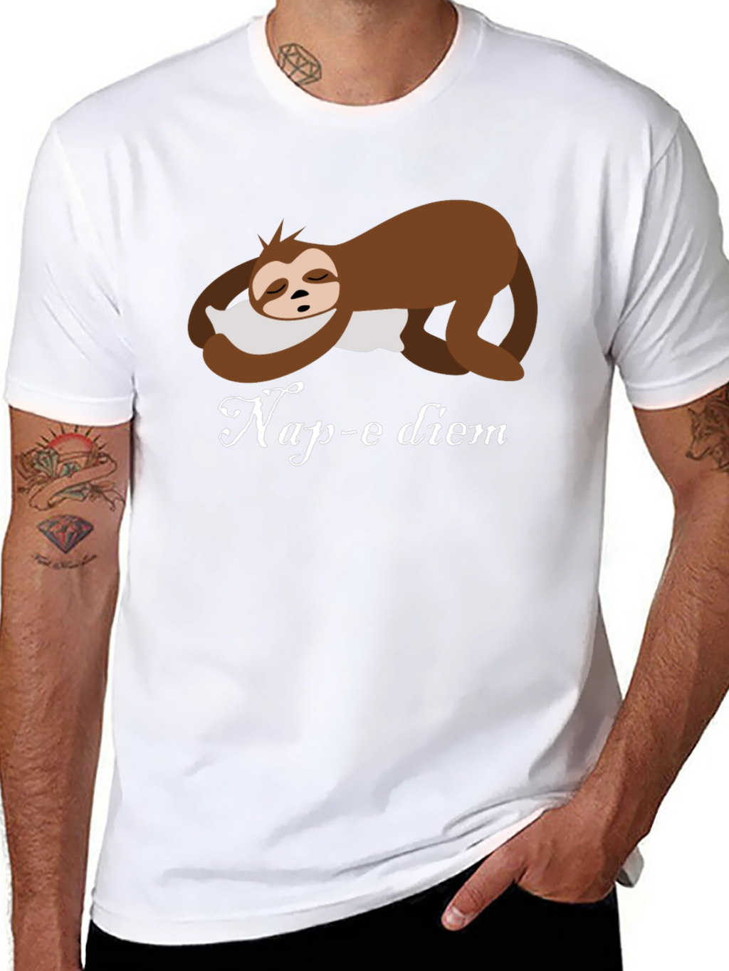Nap-e Diem Sloth T-Shirt - Funny Sleepy Design
