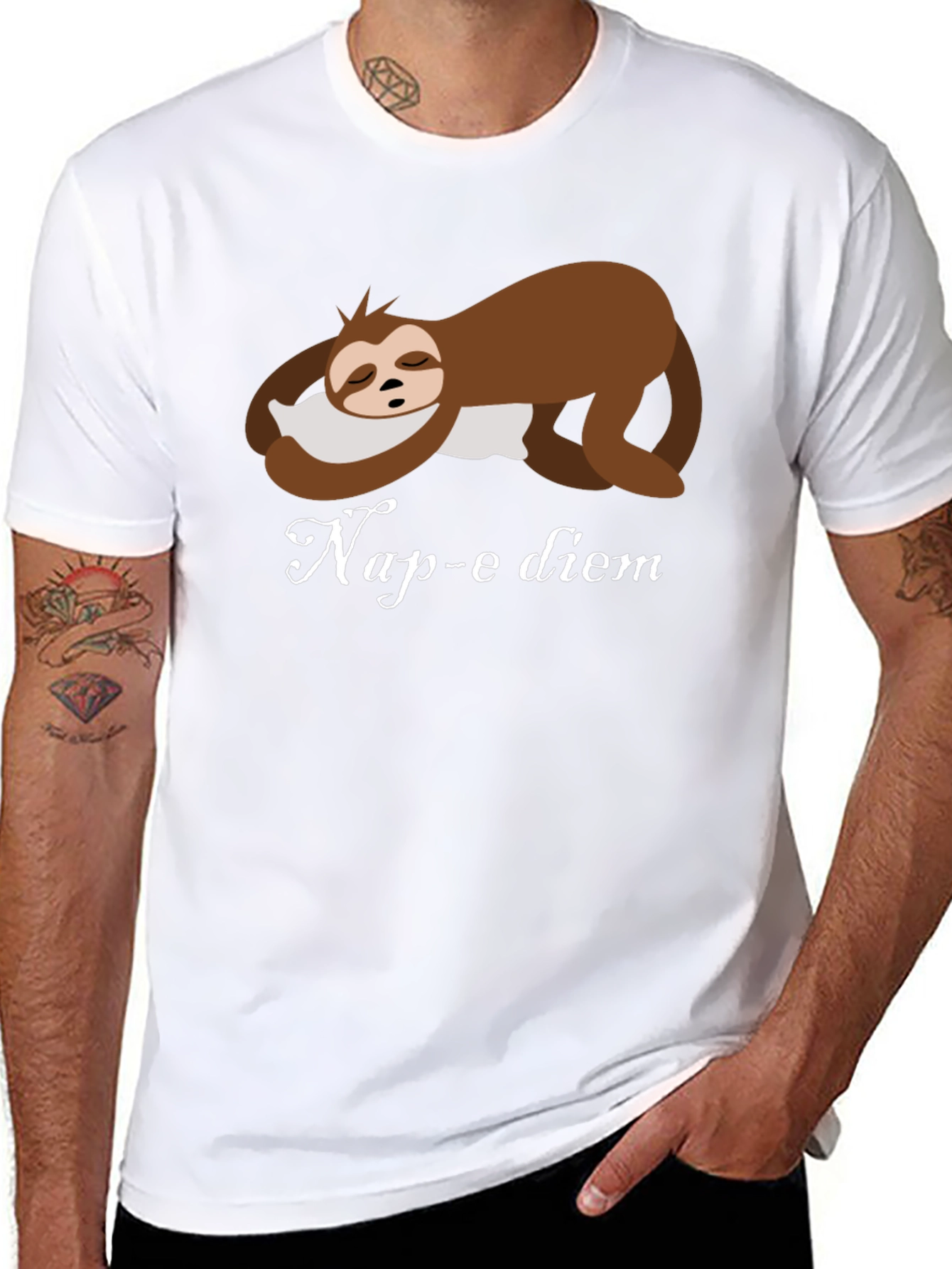 Nap-e Diem Sloth T-Shirt - Funny Sleepy Design