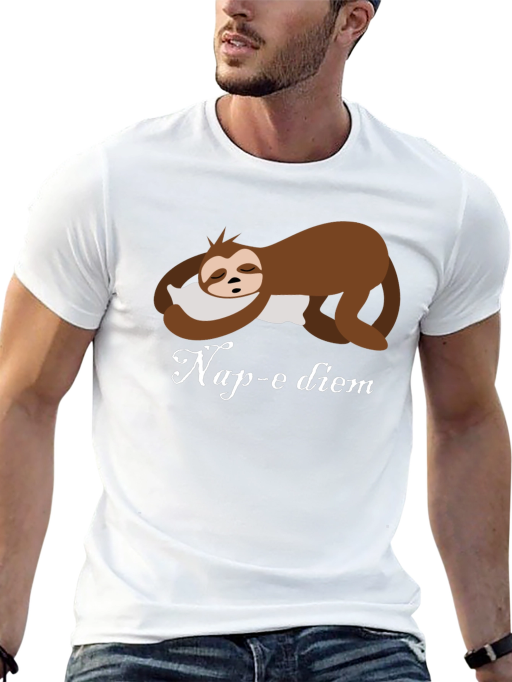 Nap-e Diem Sloth T-Shirt - Funny Sleepy Design