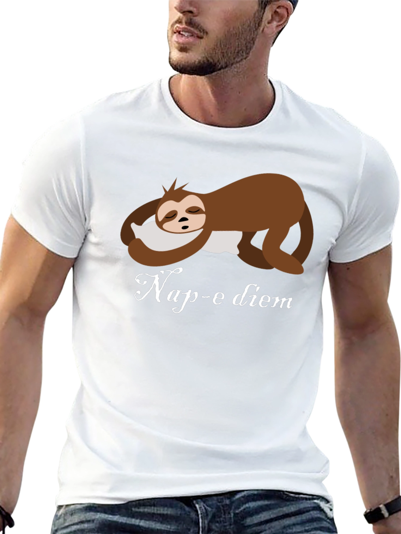 Nap-e Diem Sloth T-Shirt - Funny Sleepy Design