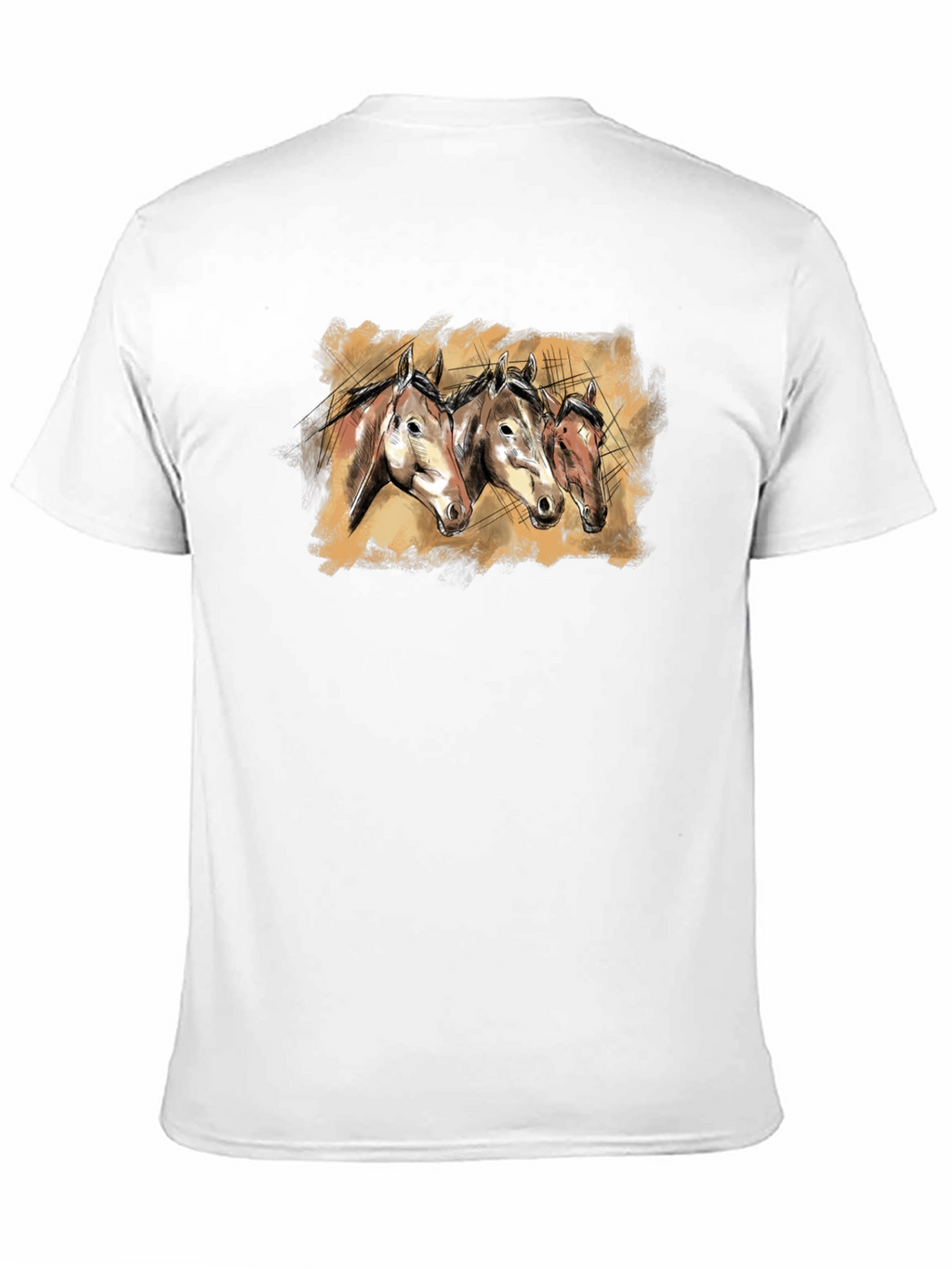 Horse Trio Graphic Tee - Black Unisex T-Shirt
