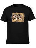 Horse Trio Graphic Tee - Black Unisex T-Shirt