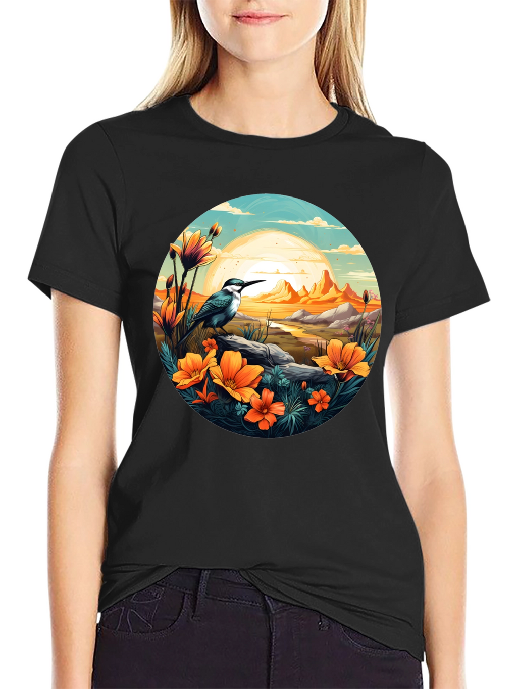 Bird & Sunset Graphic Tee