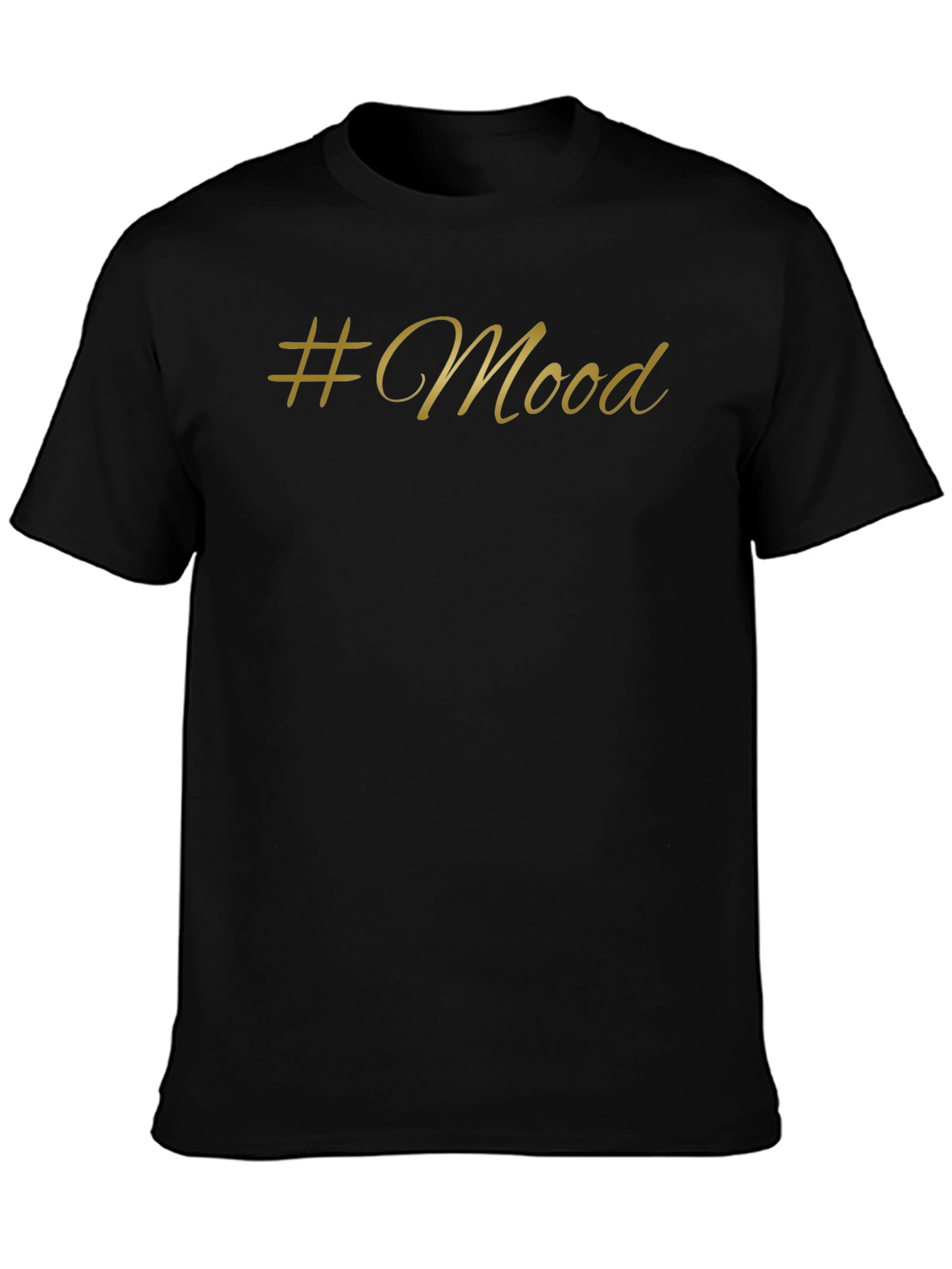 #Mood Black T-Shirt - Stylish & Trendy