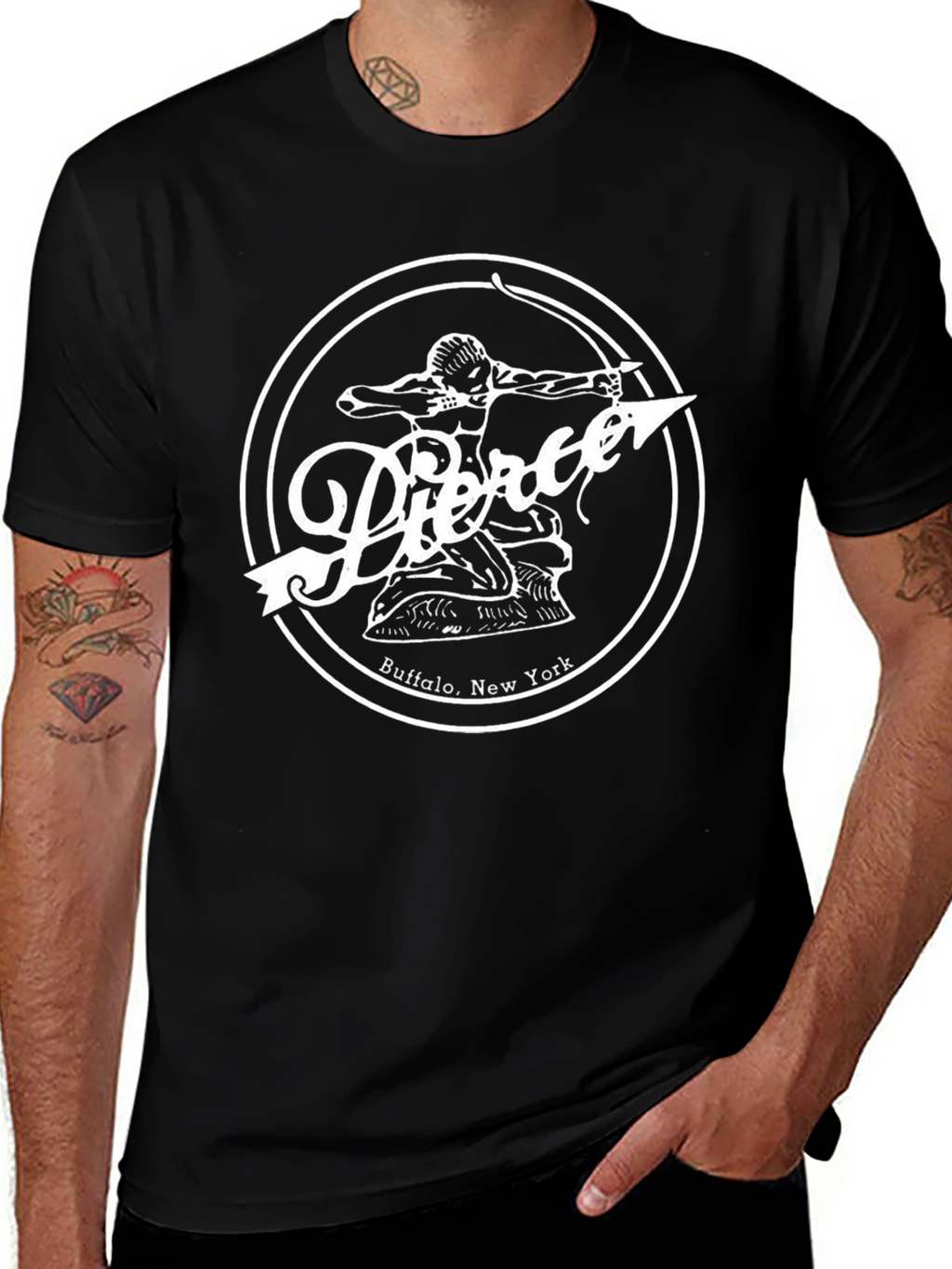 Pierce Buffalo New York Black T-Shirt