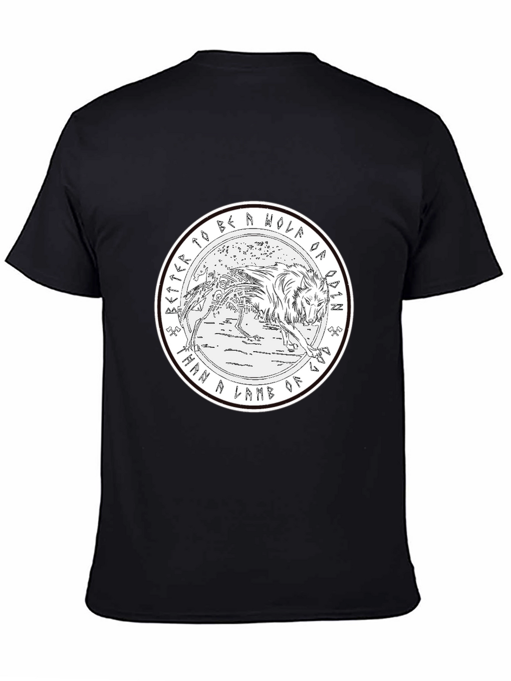 Wolf of Odin Graphic Tee - Black