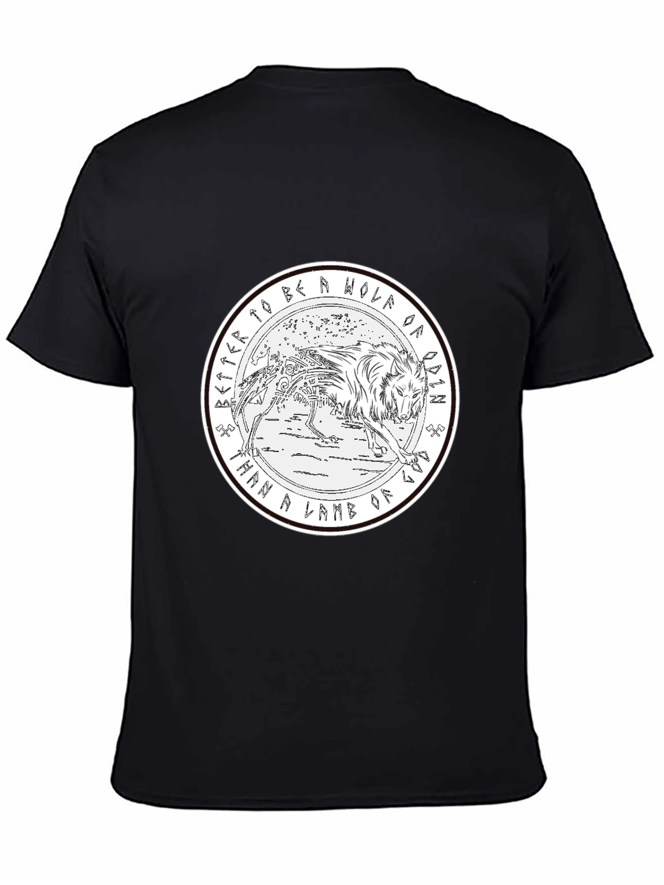 Wolf of Odin Graphic Tee - Black