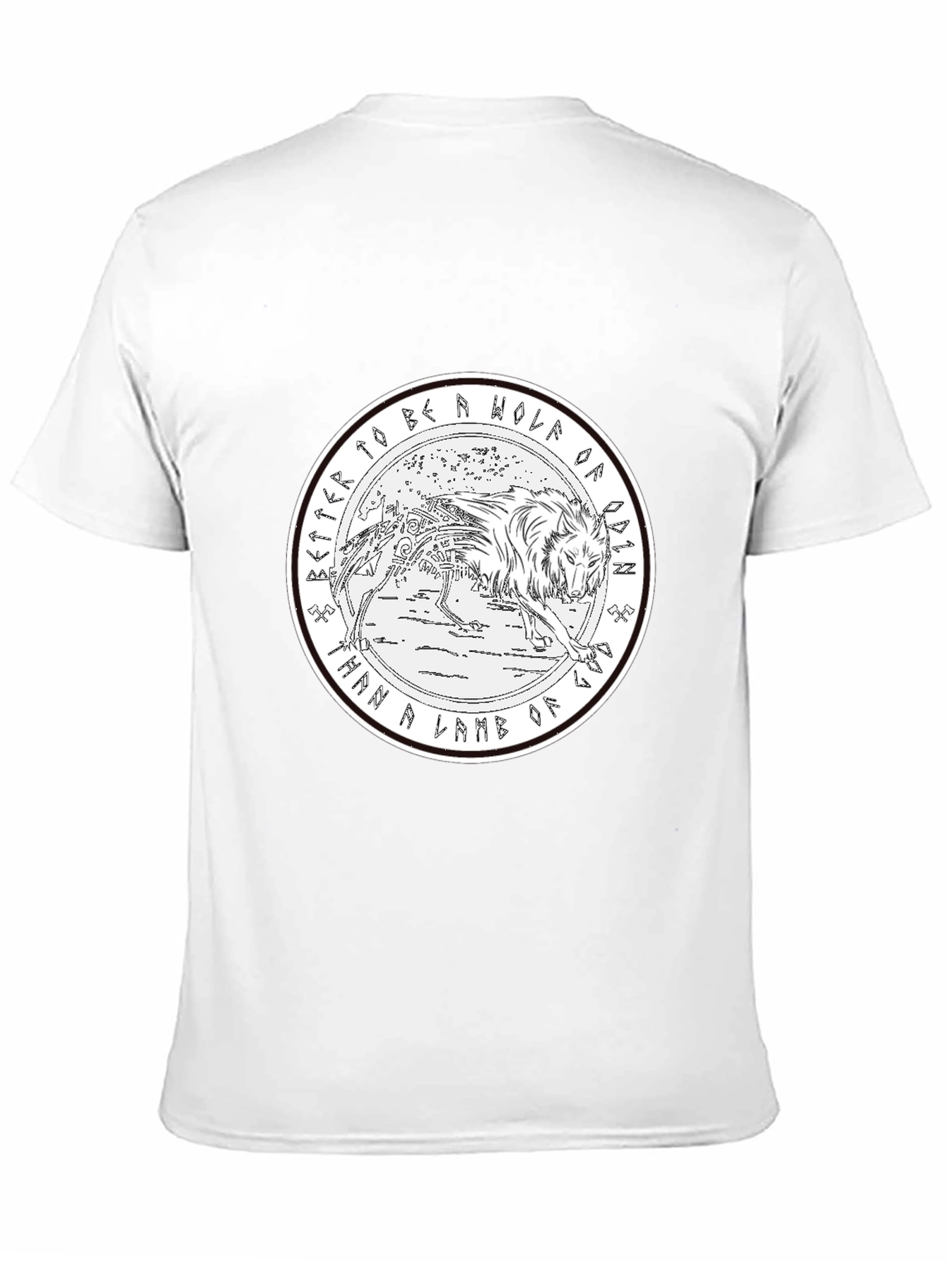 Wolf of Odin Graphic Tee - Black