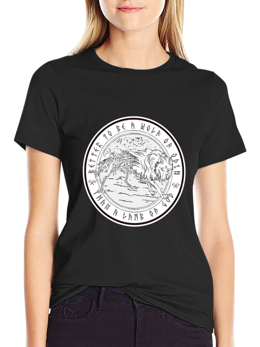 Wolf of Odin Graphic Tee - Black