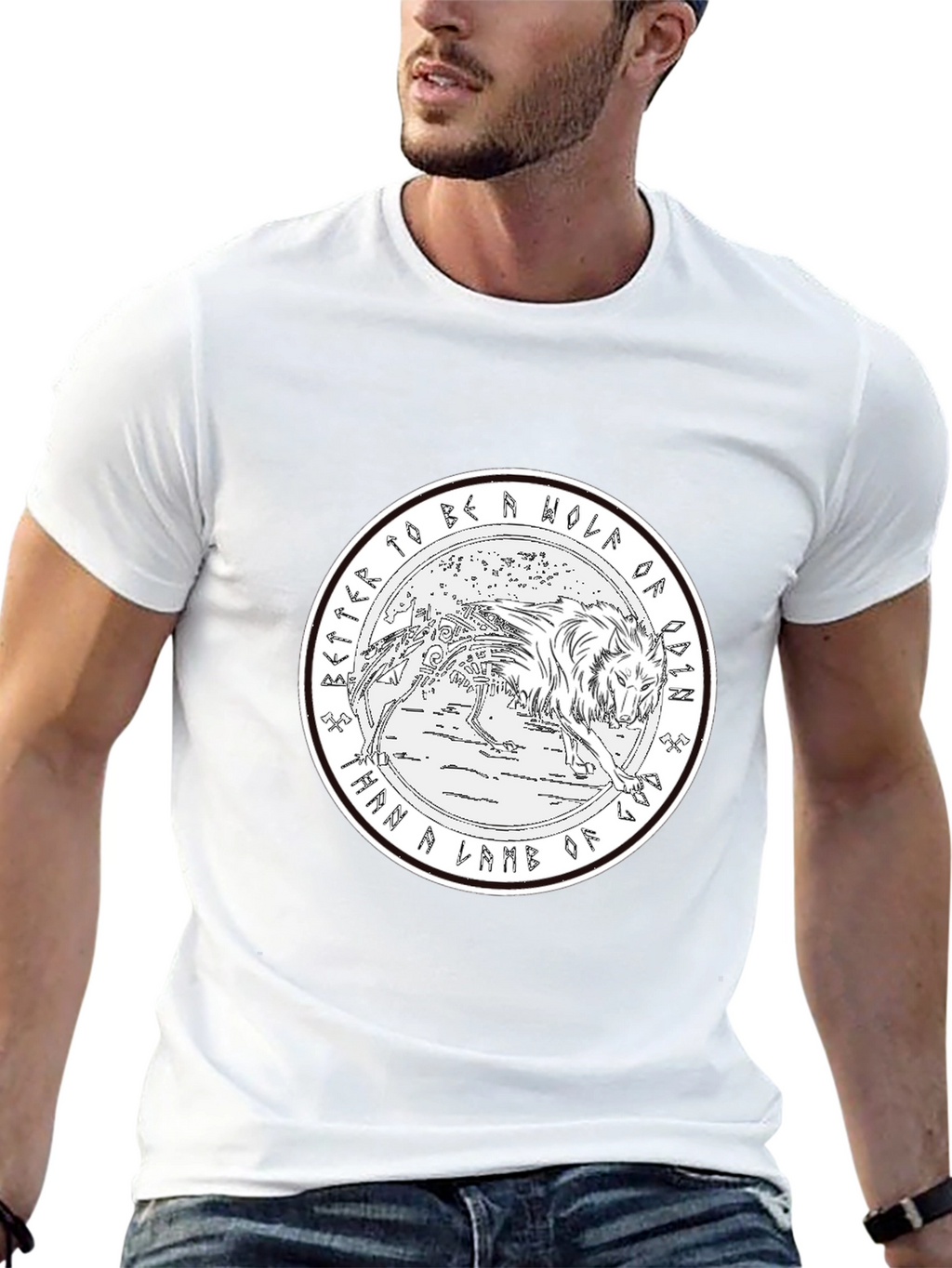 Wolf of Odin Graphic Tee - Black