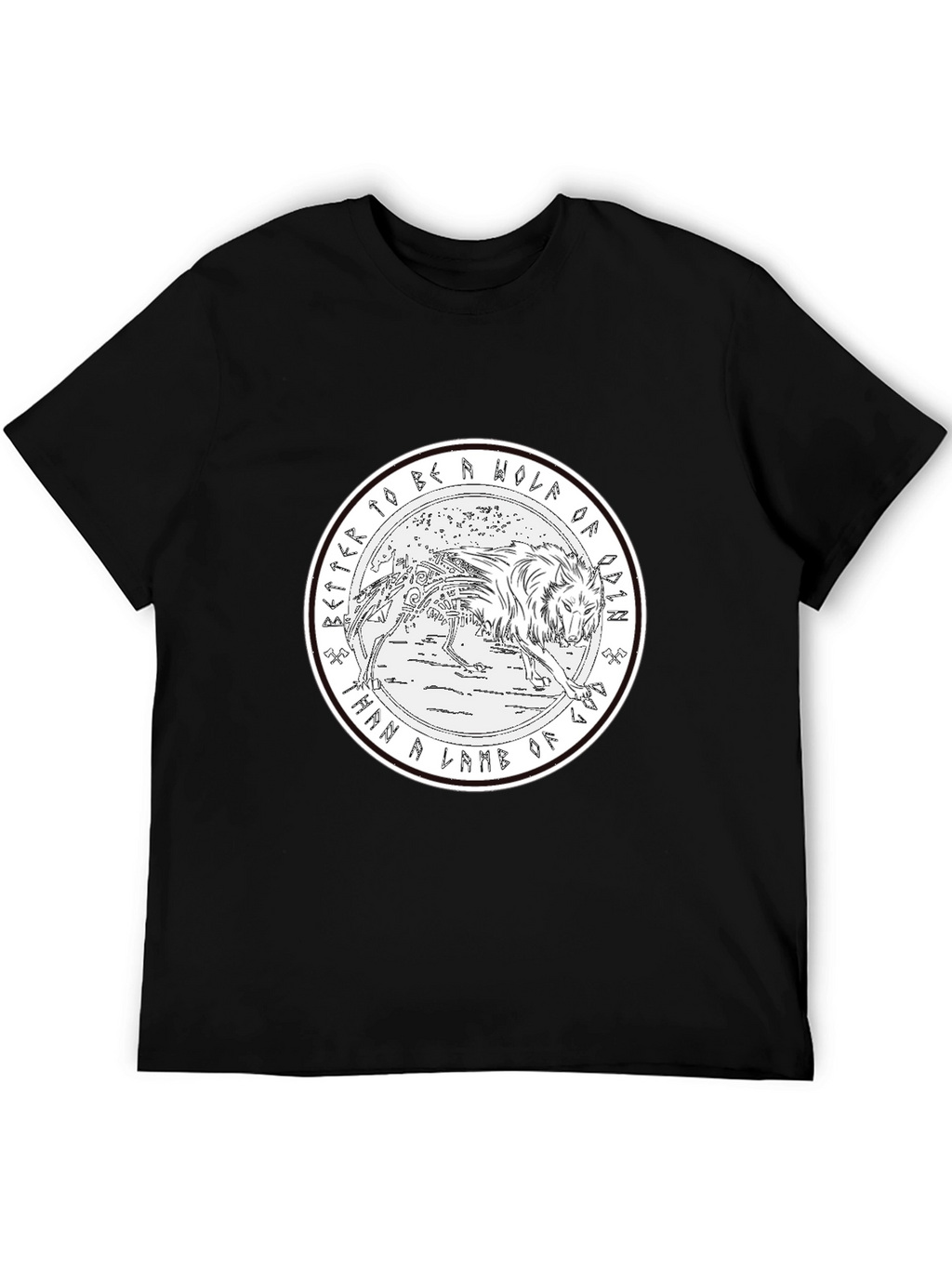 Wolf of Odin Graphic Tee - Black