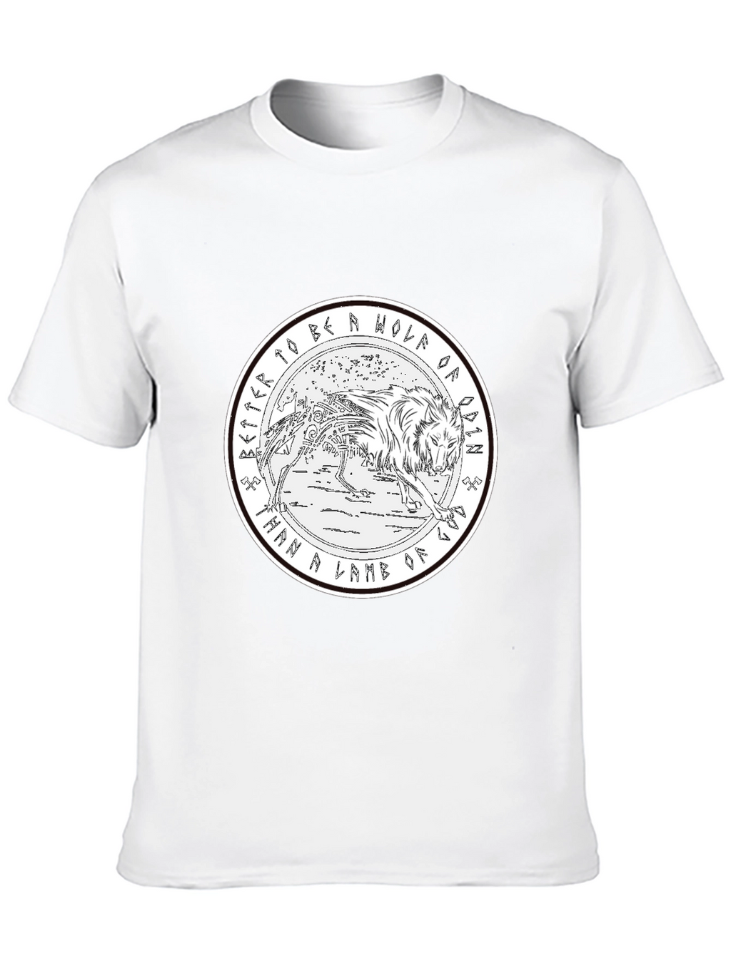 Wolf of Odin Graphic Tee - Black