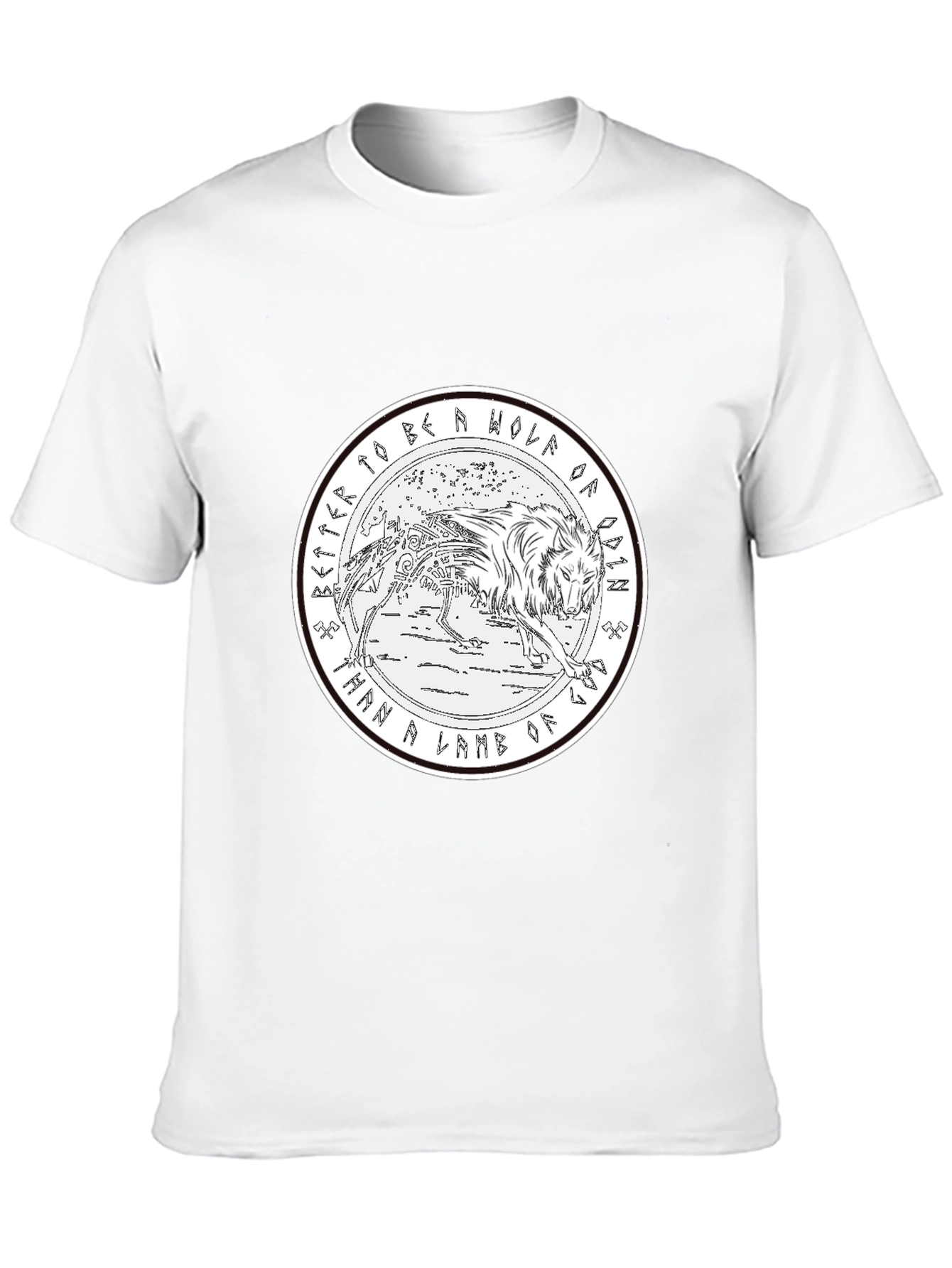 Wolf of Odin Graphic Tee - Black