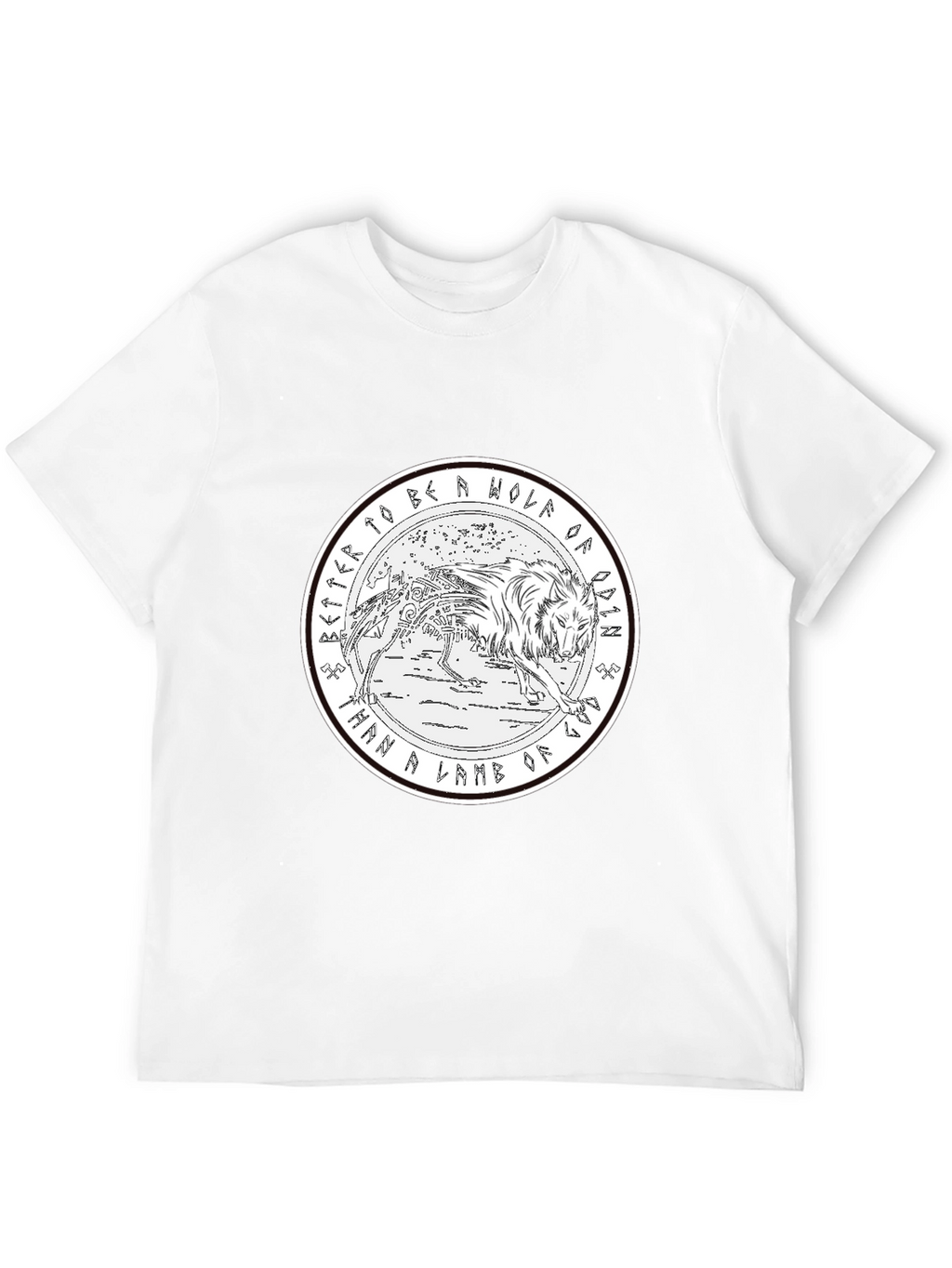 Wolf of Odin Graphic Tee - Black