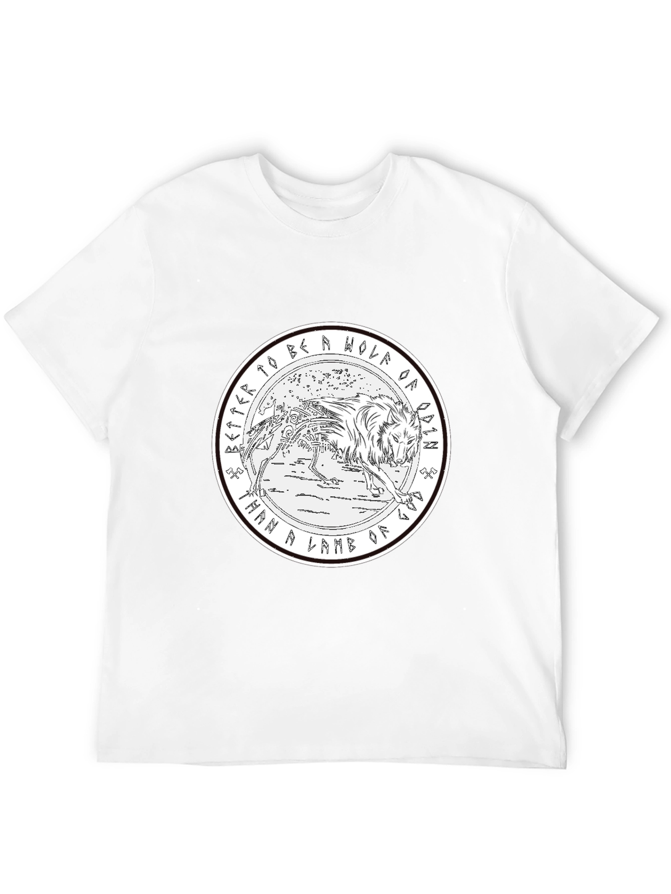 Wolf of Odin Graphic Tee - Black