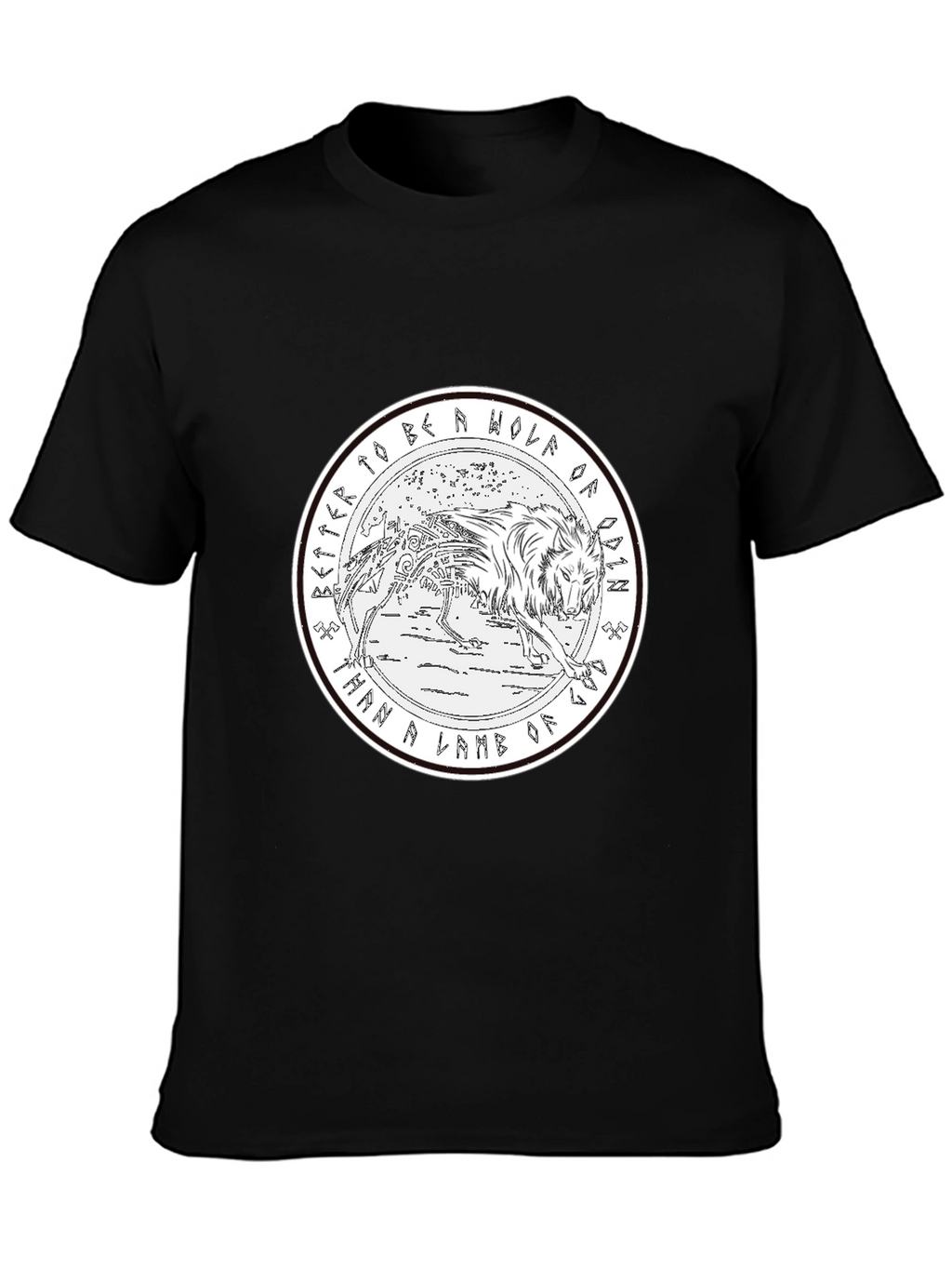 Wolf of Odin Graphic Tee - Black
