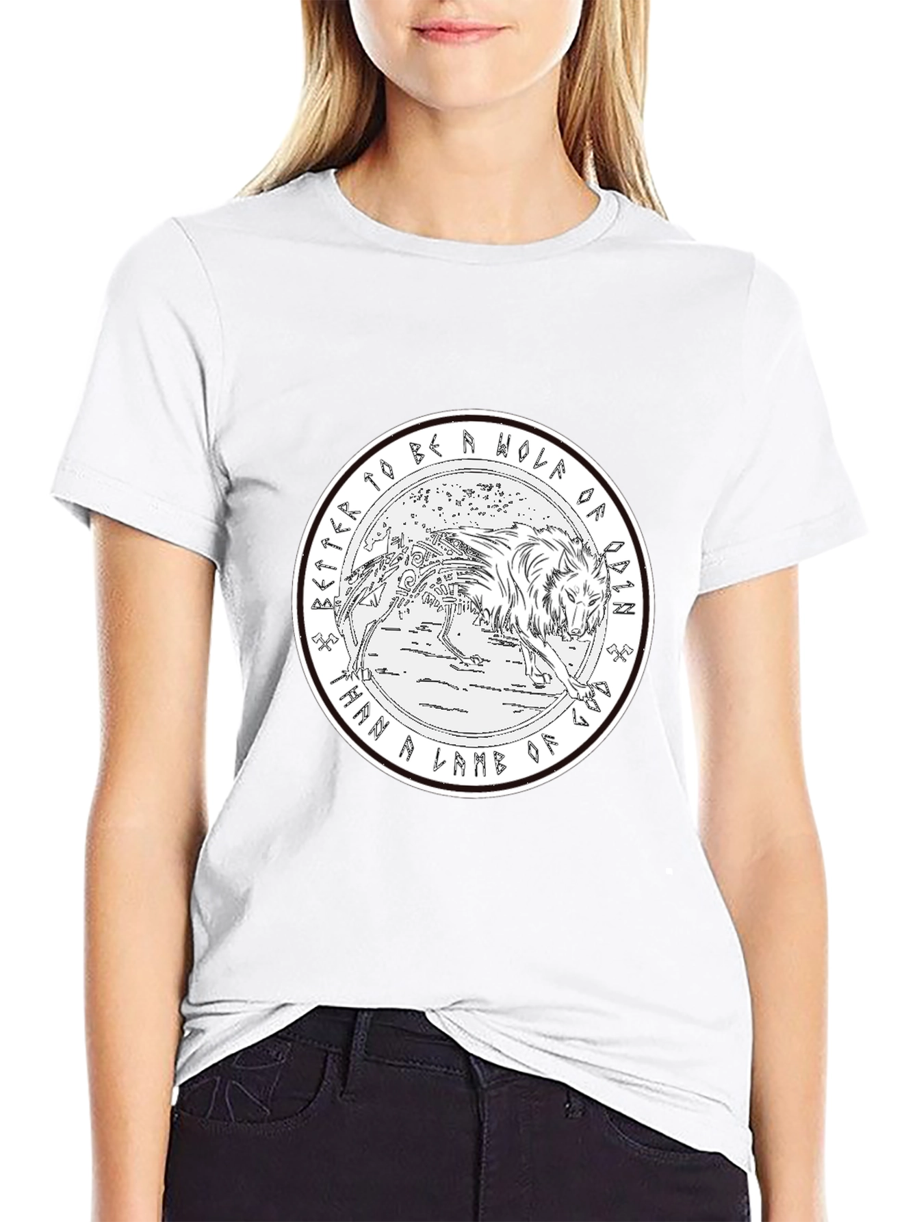 Wolf of Odin Graphic Tee - Black