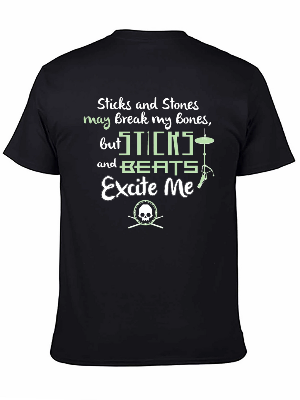 Sticks and Beats Drummer T-Shirt - Music Lover Tee
