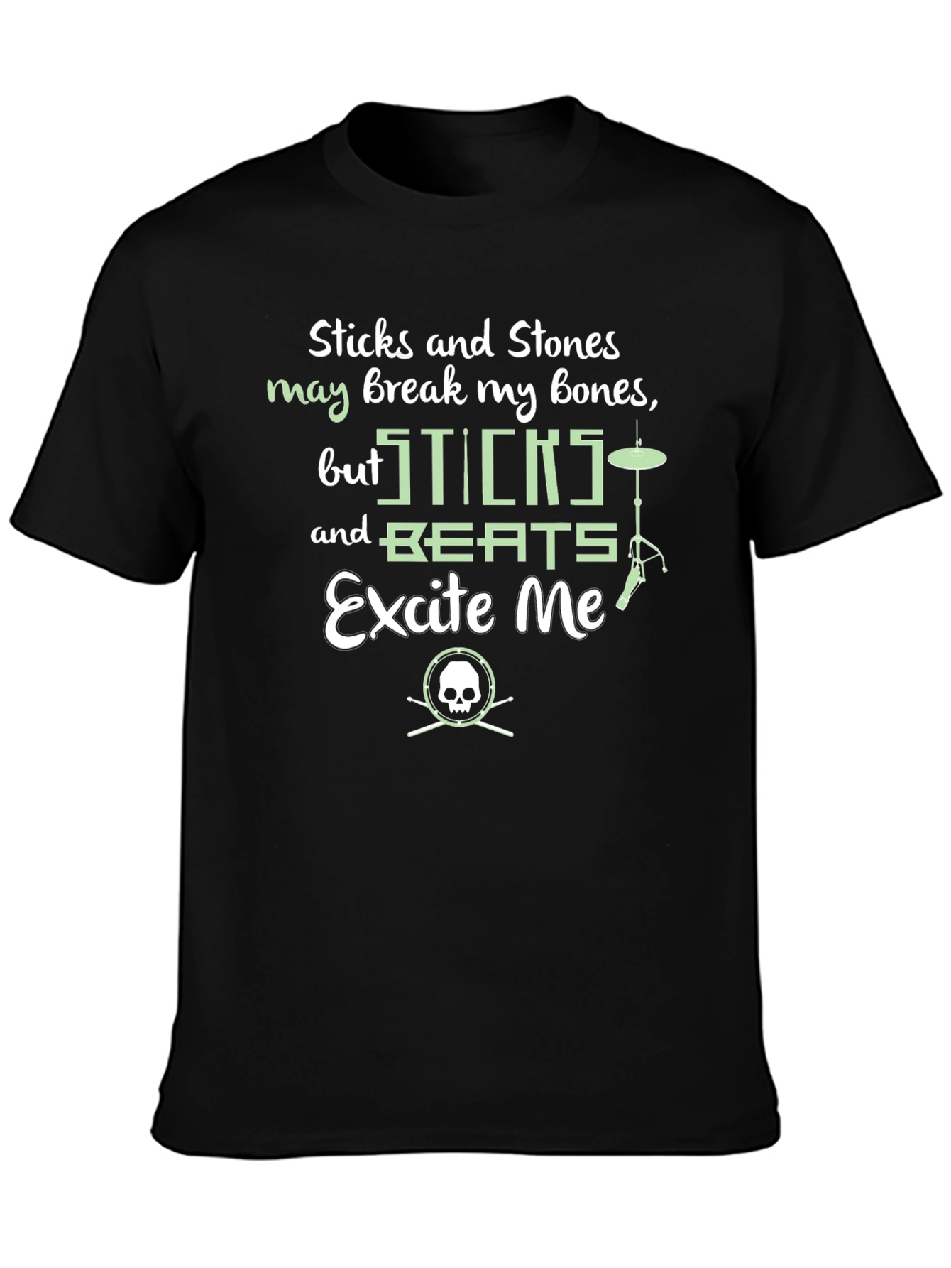 Sticks and Beats Drummer T-Shirt - Music Lover Tee