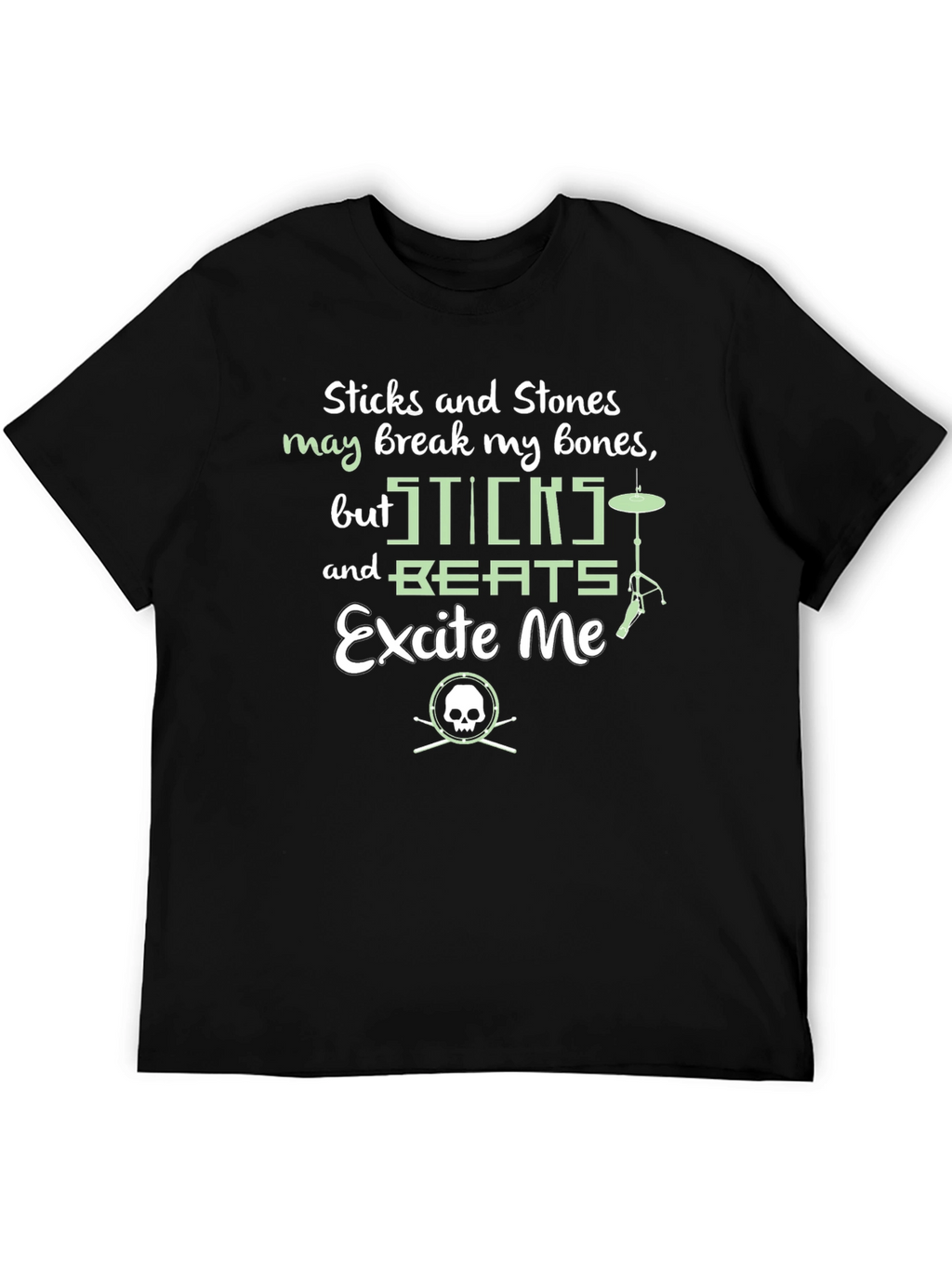 Sticks and Beats Drummer T-Shirt - Music Lover Tee