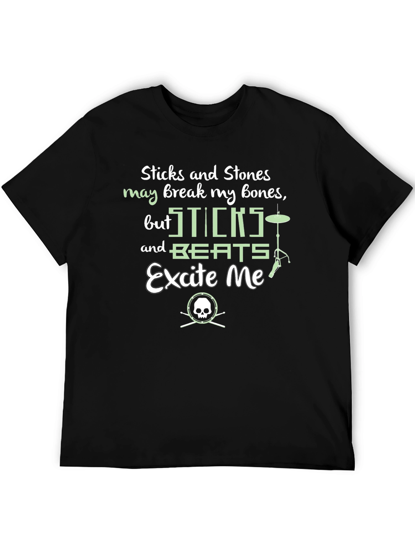 Sticks and Beats Drummer T-Shirt - Music Lover Tee
